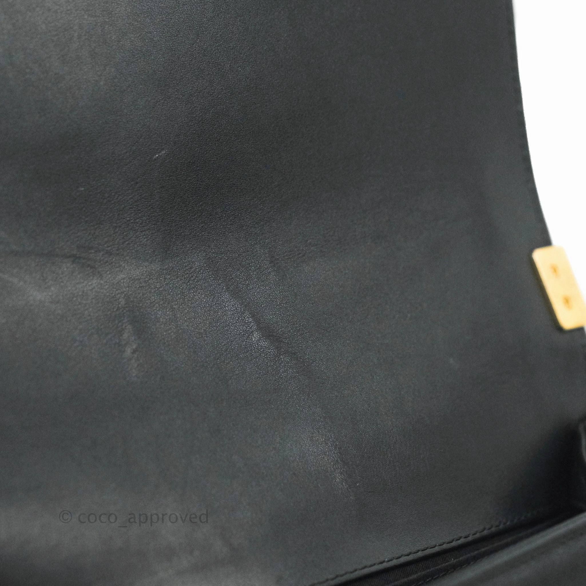 Chanel Quilted Medium Boy Black Lambskin Gold Hardware