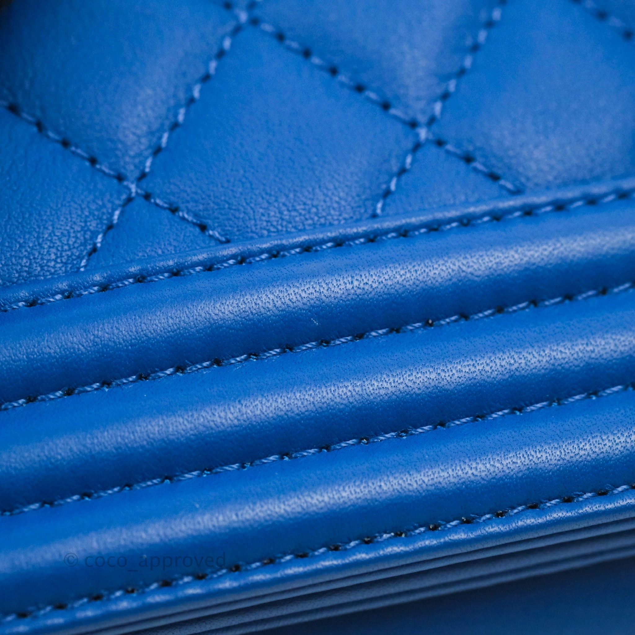 Chanel Quilted Medium Boy Blue Calfskin Gold Hardware