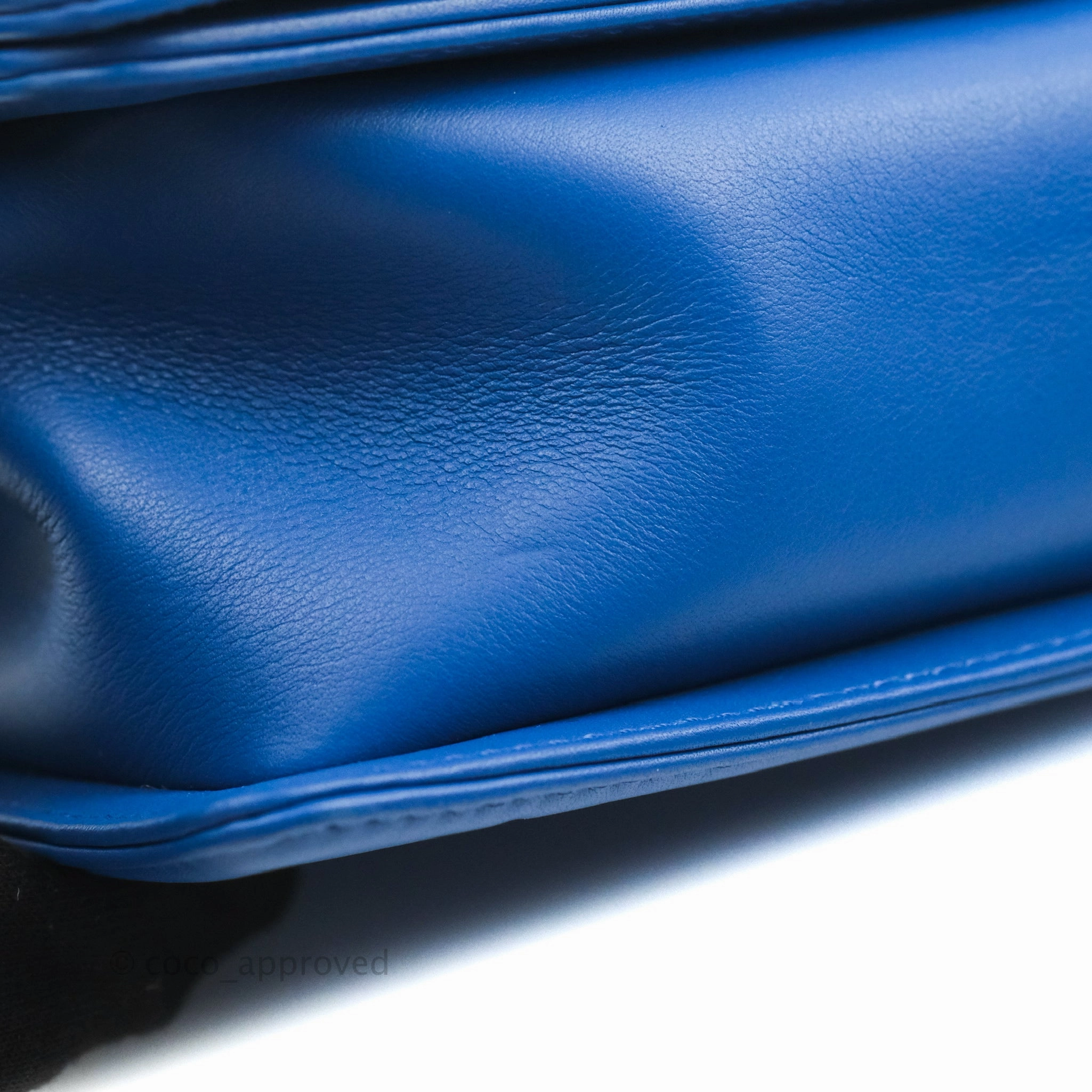Chanel Quilted Medium Boy Blue Calfskin Gold Hardware