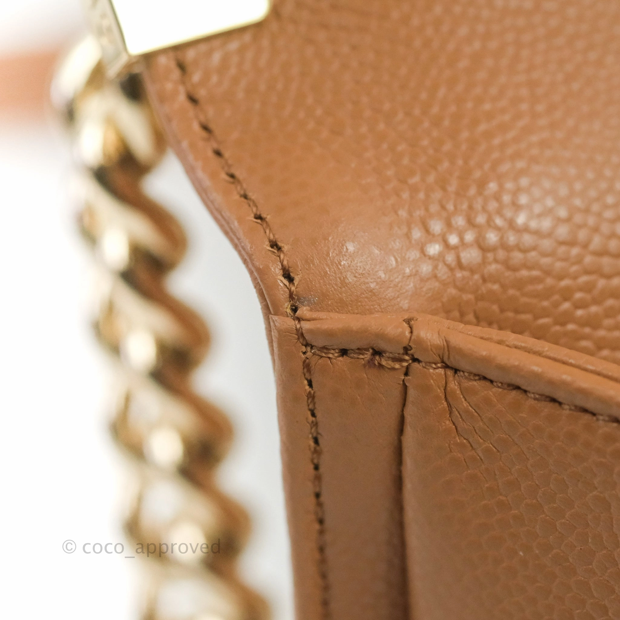 Chanel Quilted Medium Boy Caramel Caviar Gold Hardware