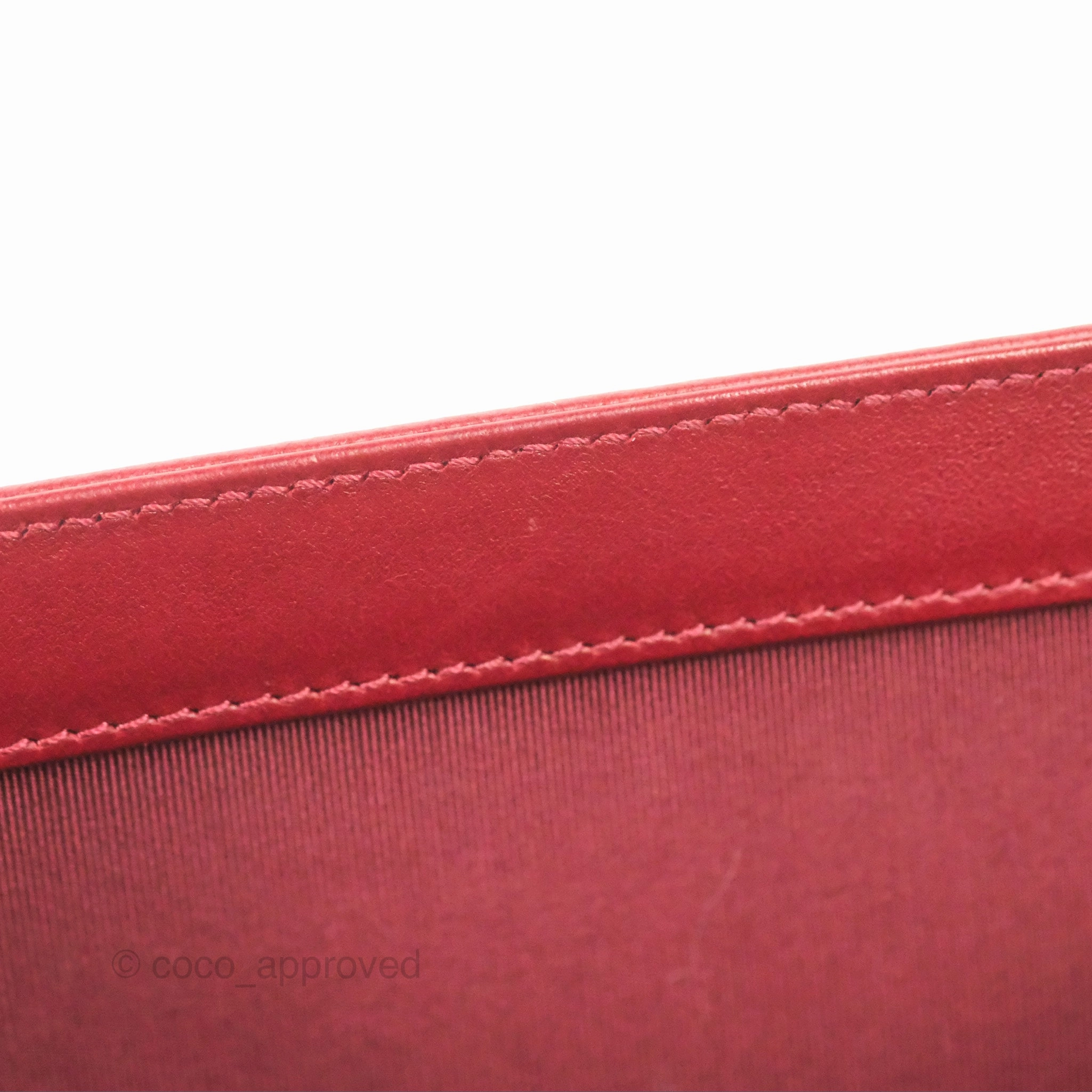 Chanel Quilted Medium Boy Dark Red Calfskin Ruthenium Hardware