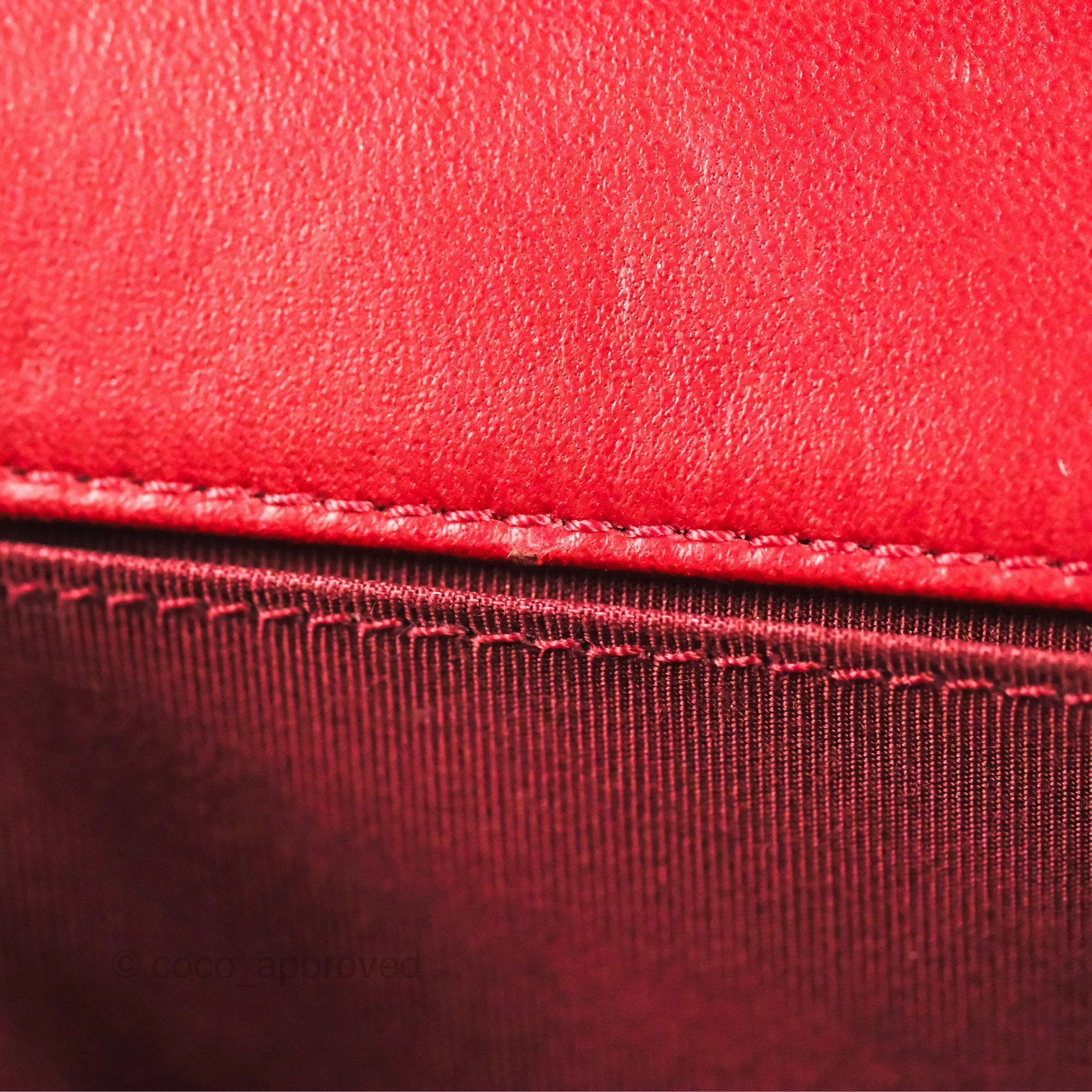 Chanel Quilted Medium Boy Dark Red Calfskin Ruthenium Hardware