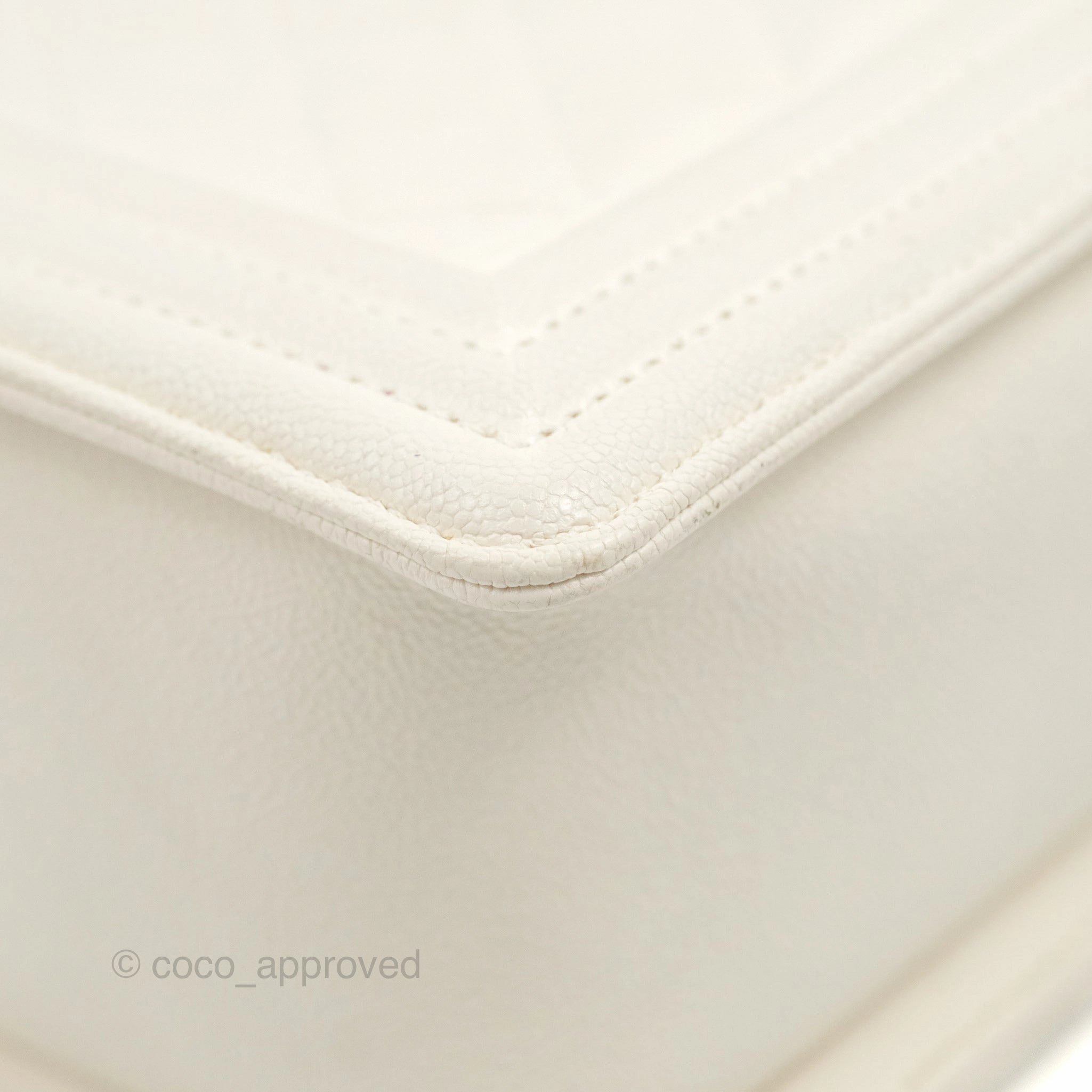Chanel Quilted Medium Boy Ivory Caviar Gold Hardware