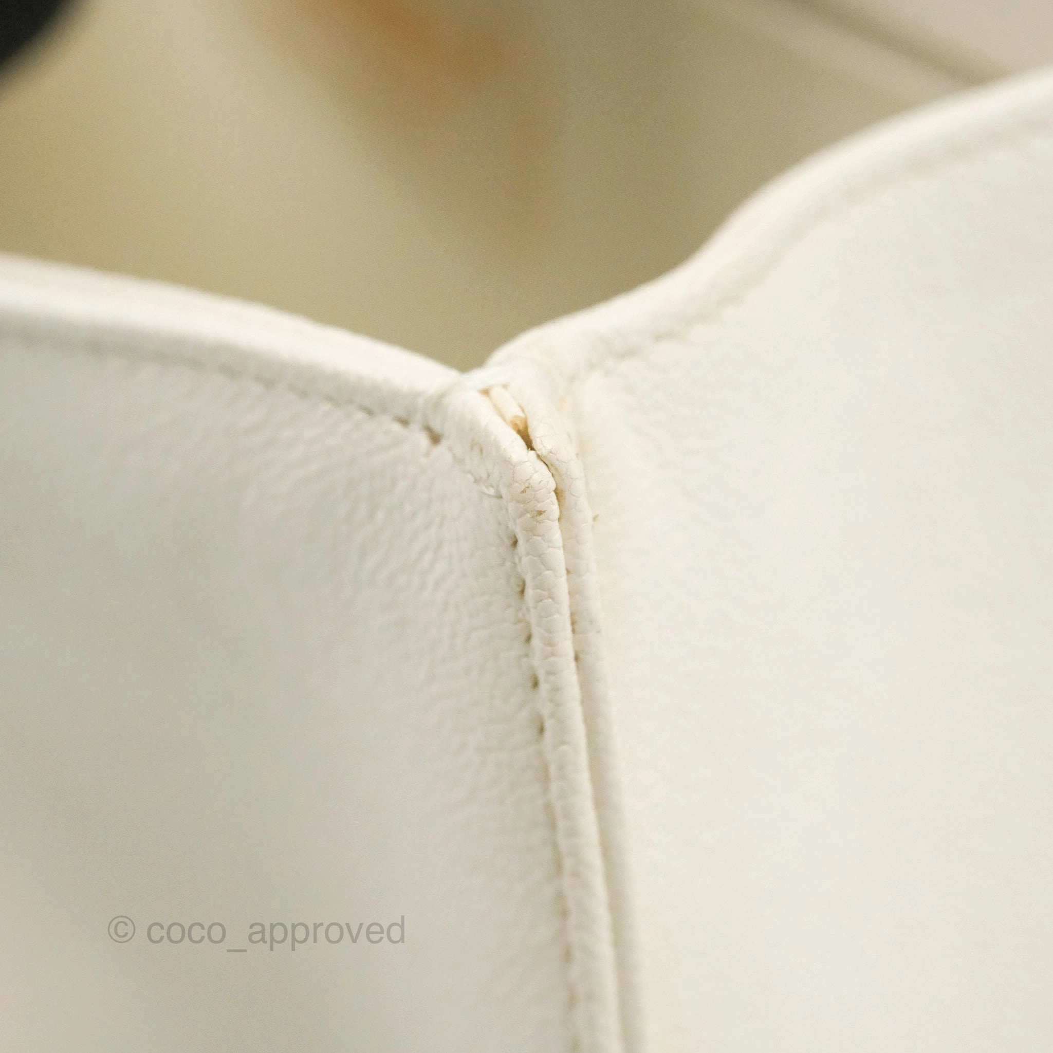 Chanel Quilted Medium Boy Ivory Caviar Gold Hardware