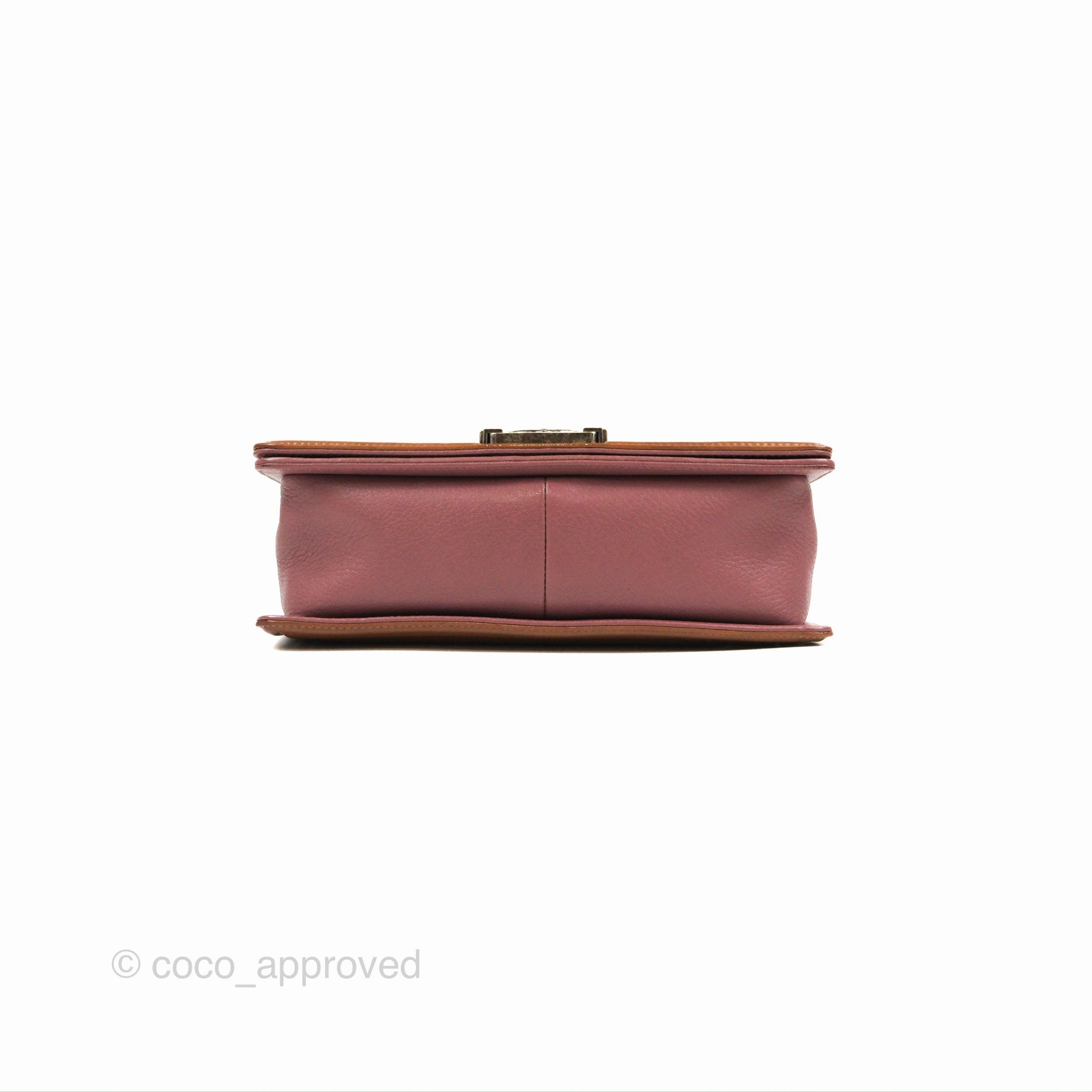 Chanel Quilted Medium Boy Plum Pink Calfskin Ruthenium Hardware