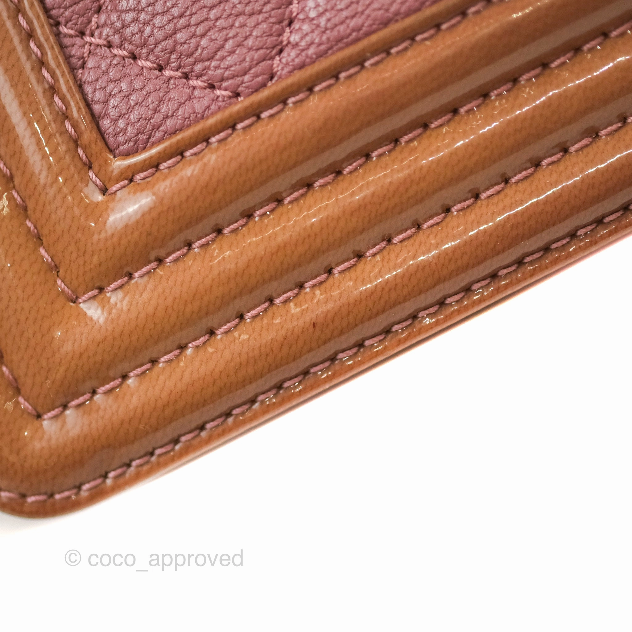 Chanel Quilted Medium Boy Plum Pink Calfskin Ruthenium Hardware