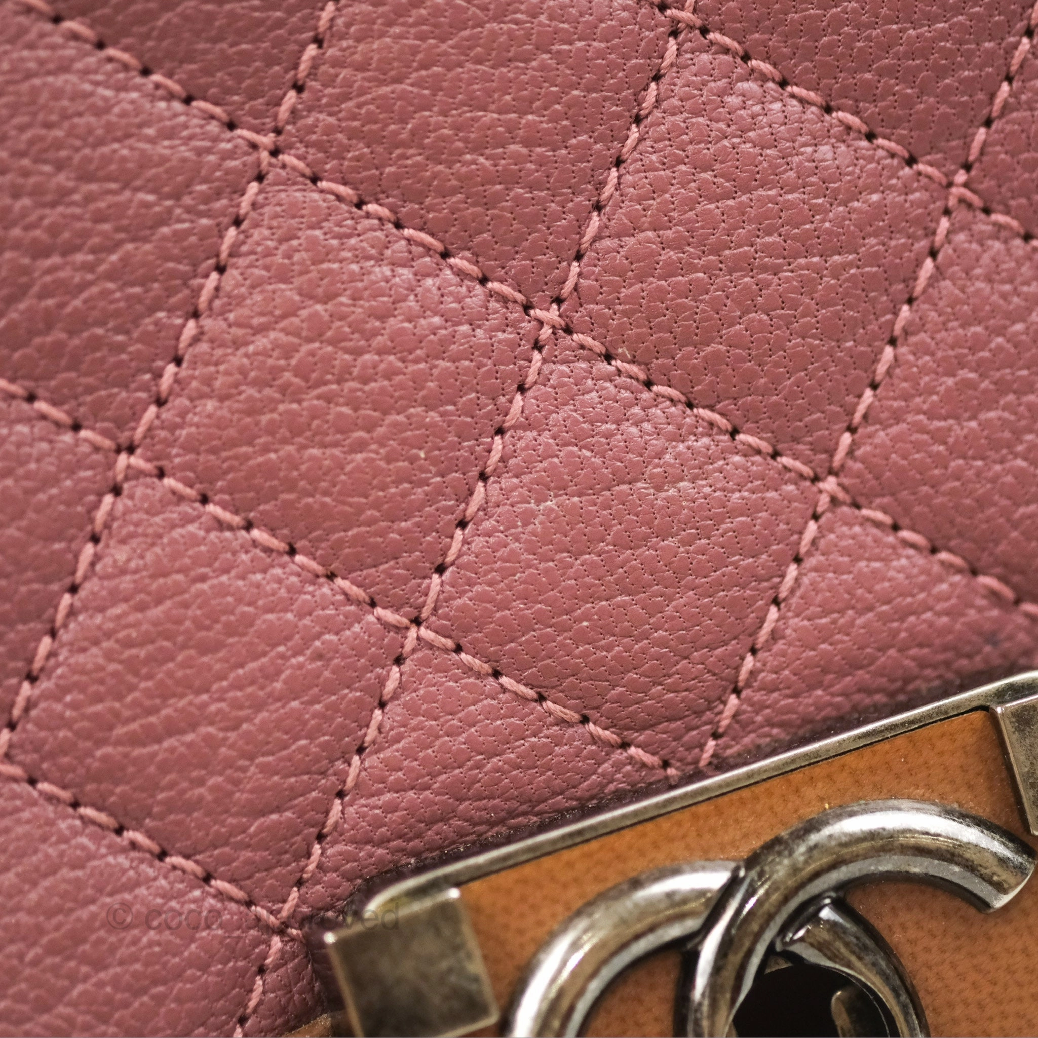 Chanel Quilted Medium Boy Plum Pink Calfskin Ruthenium Hardware