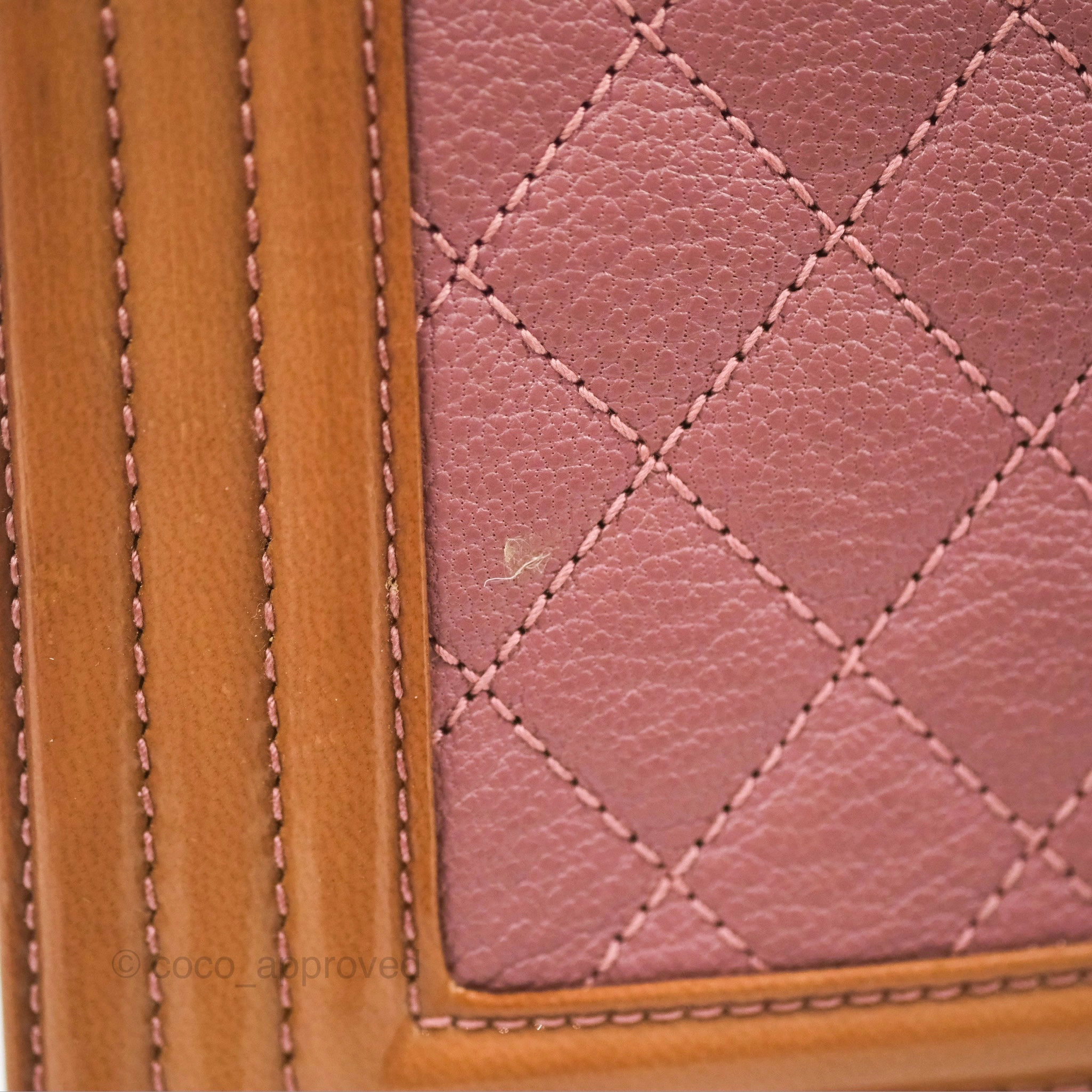 Chanel Quilted Medium Boy Plum Pink Calfskin Ruthenium Hardware