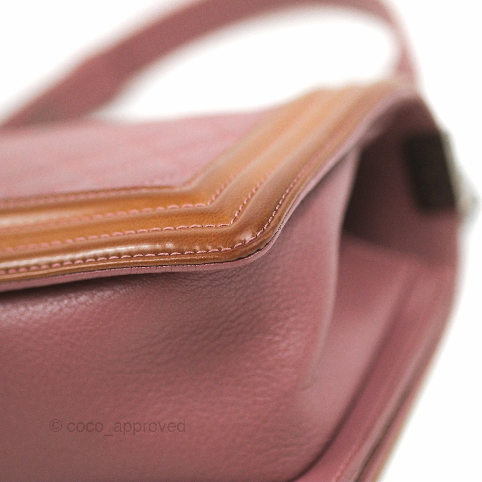 Chanel Quilted Medium Boy Plum Pink Calfskin Ruthenium Hardware