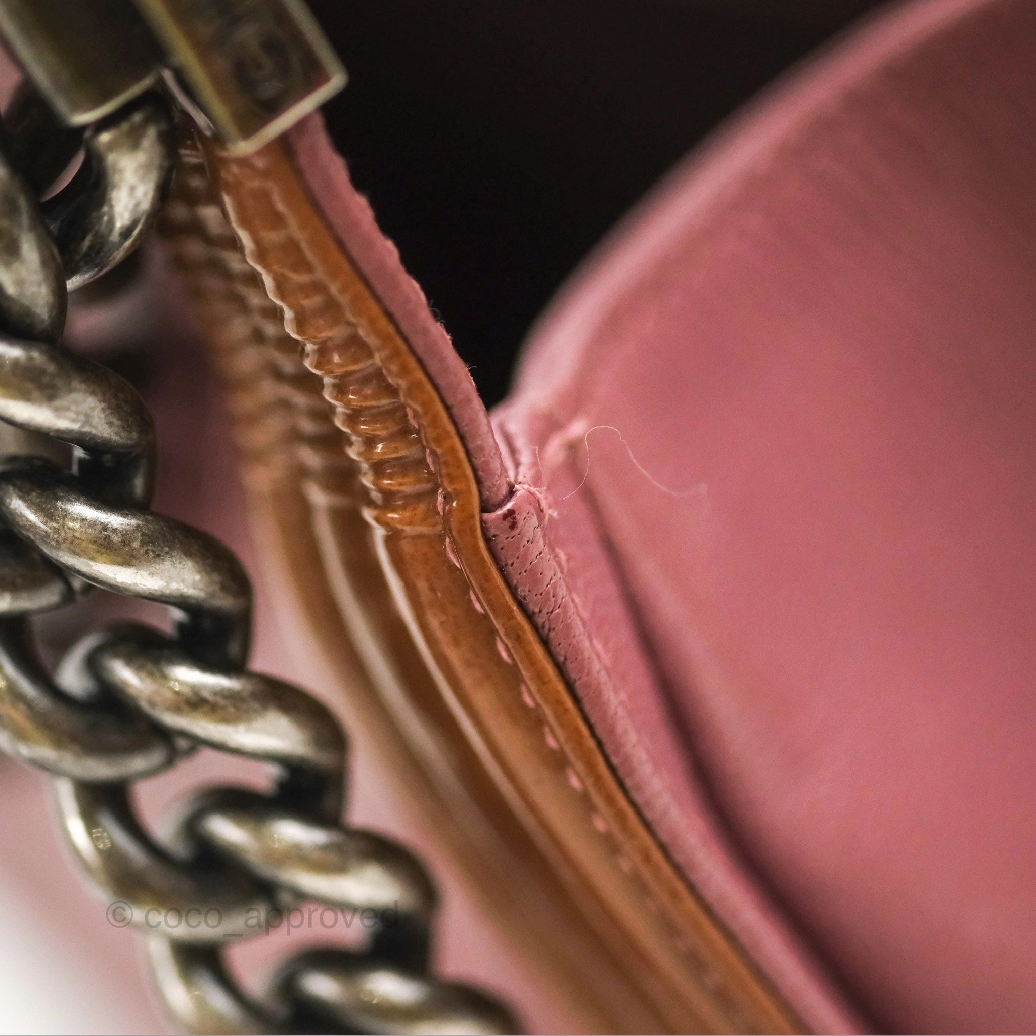 Chanel Quilted Medium Boy Plum Pink Calfskin Ruthenium Hardware