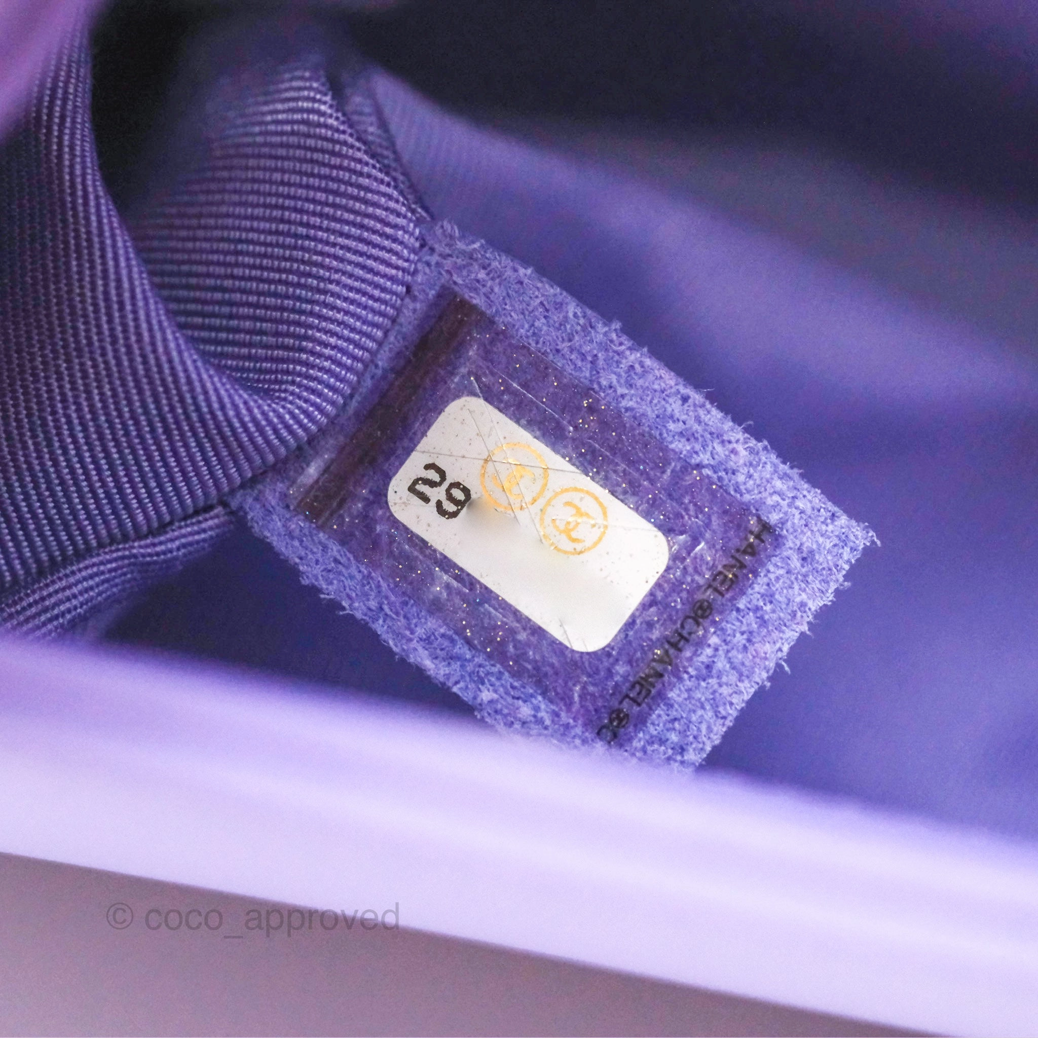 Chanel Quilted Medium Boy Purple Calfskin Silver Hardware