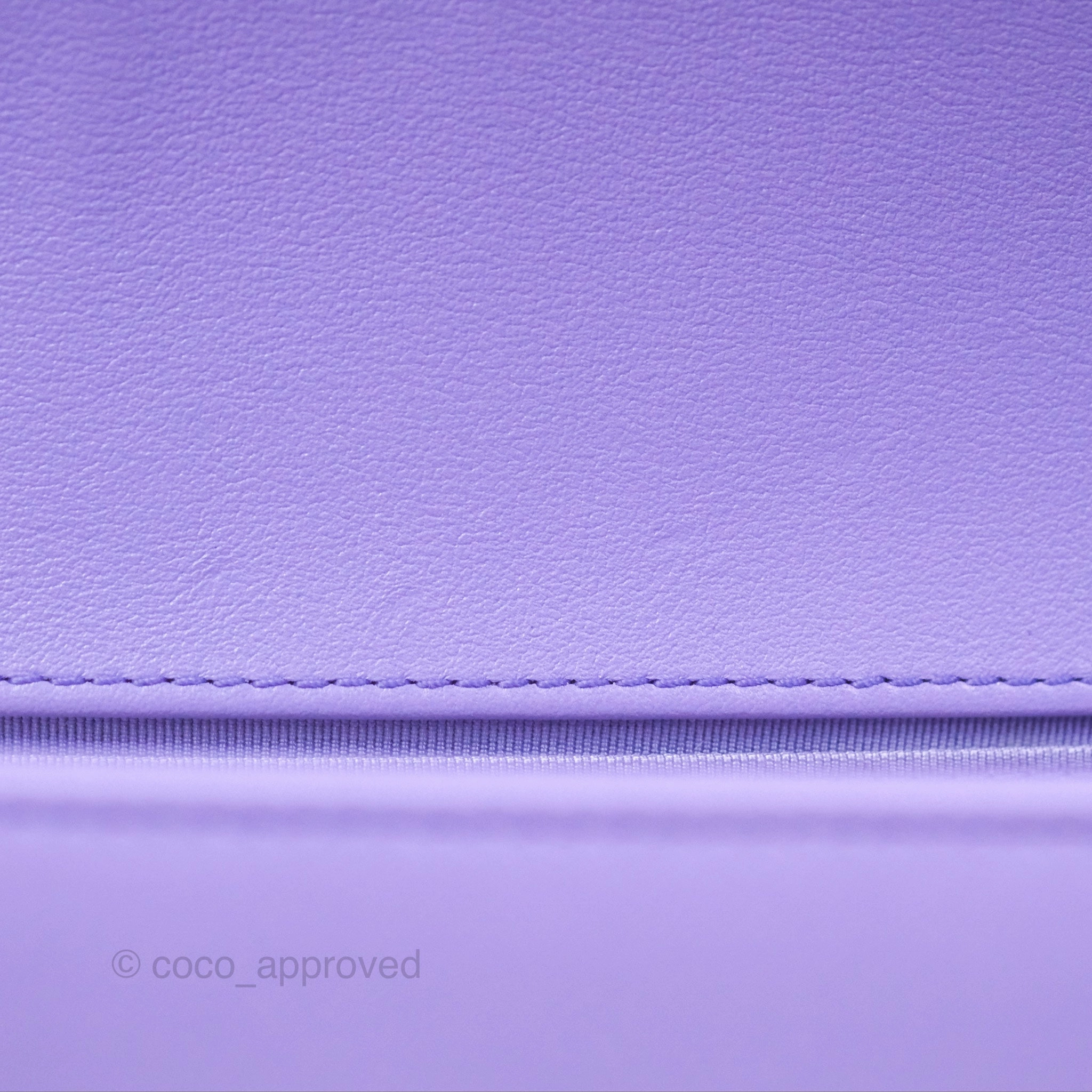 Chanel Quilted Medium Boy Purple Calfskin Silver Hardware