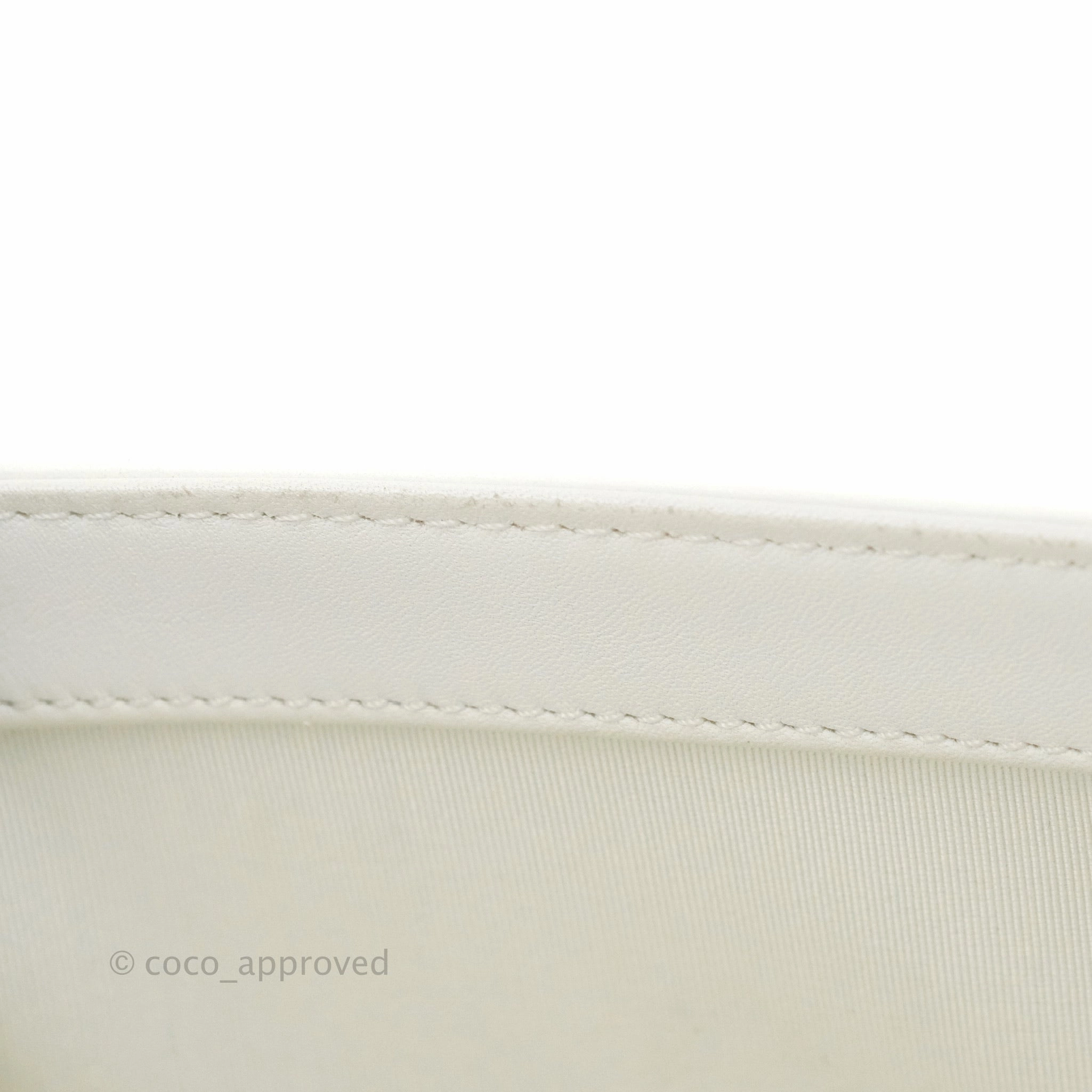 Chanel Quilted Medium Boy White Calfskin Gold Hardware