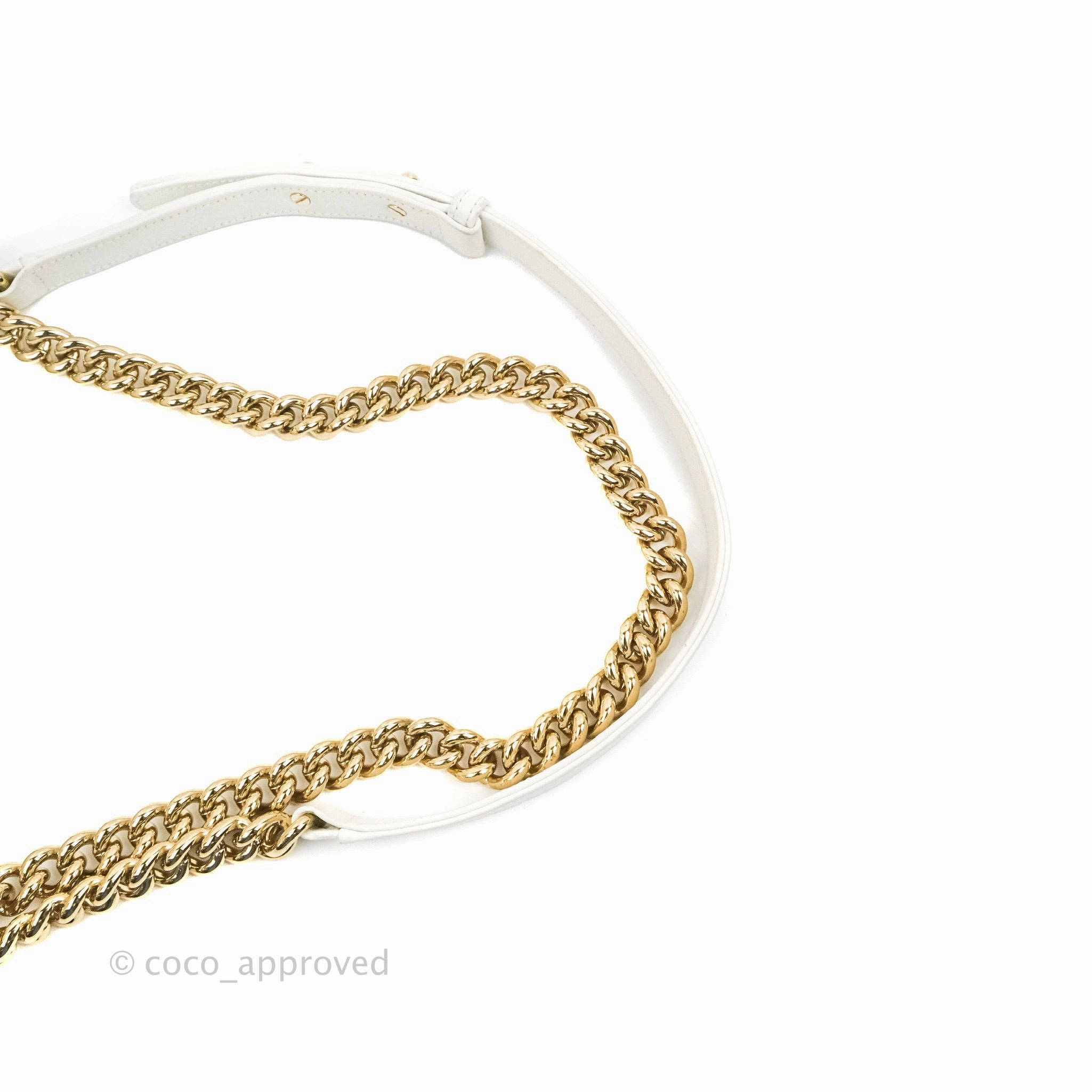 Chanel Quilted Medium Boy White Calfskin Gold Hardware