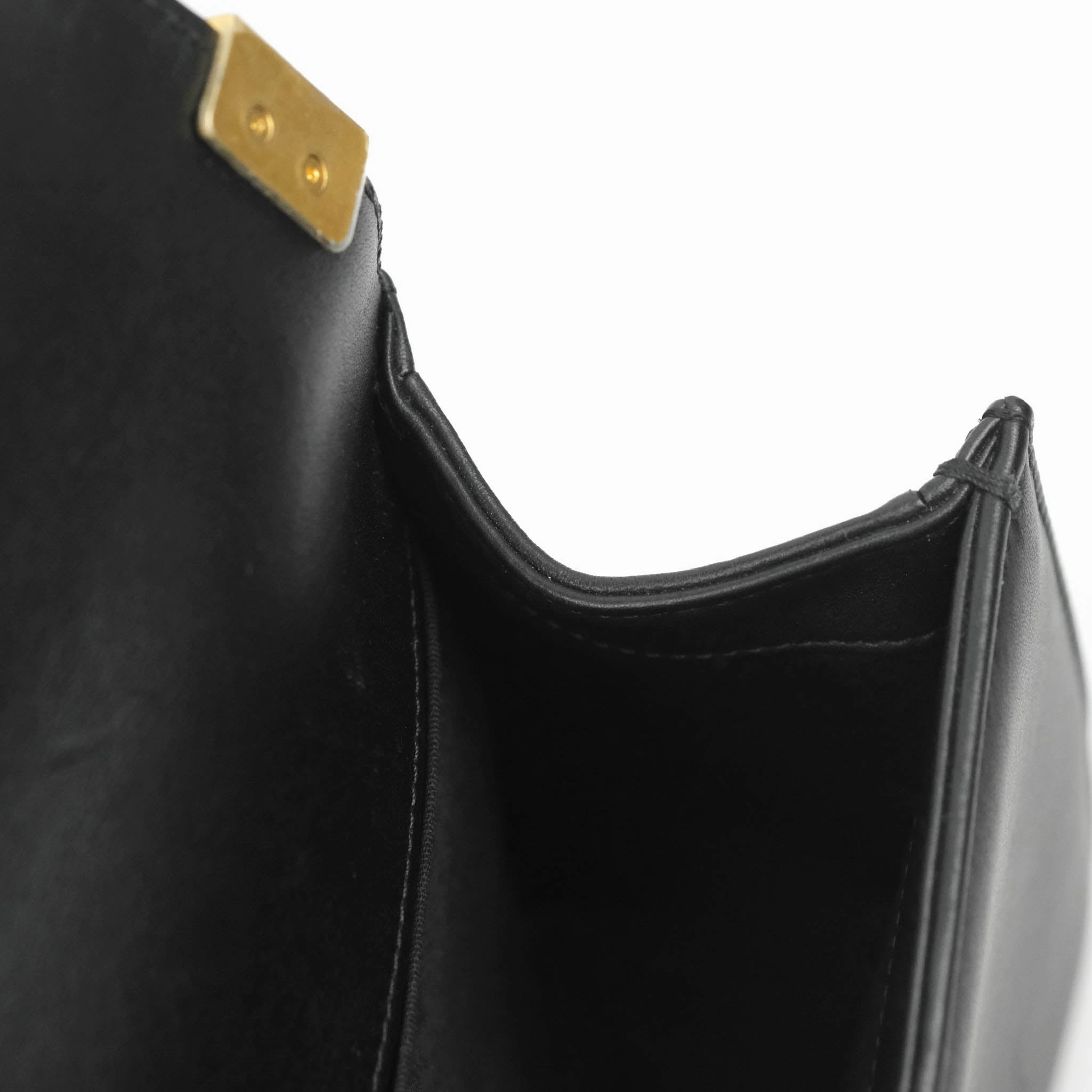 Chanel Quilted Medium Boy with Logo Handle Black Calfskin 2021 Cruise