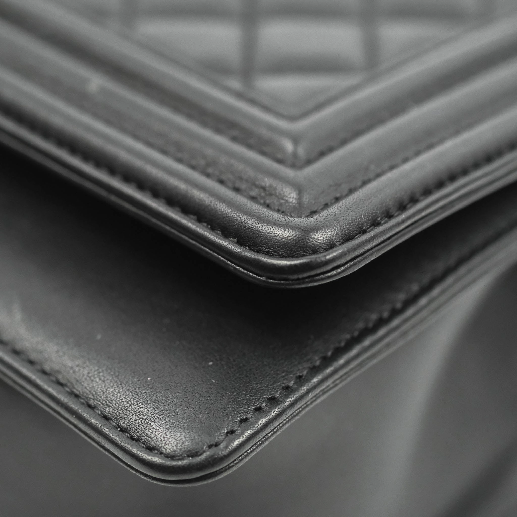 Chanel Quilted Medium Boy with Logo Handle Black Calfskin 2021 Cruise