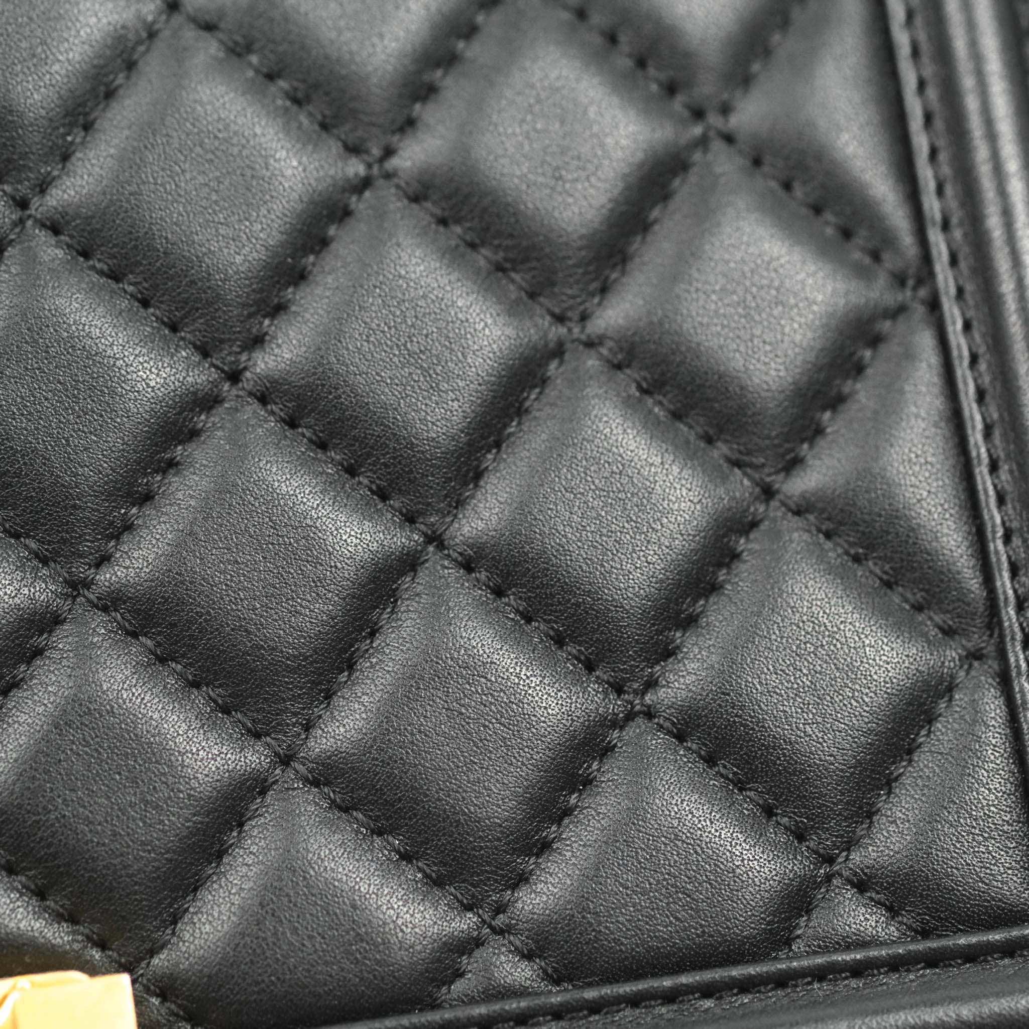 Chanel Quilted Medium Boy with Logo Handle Black Calfskin 2021 Cruise