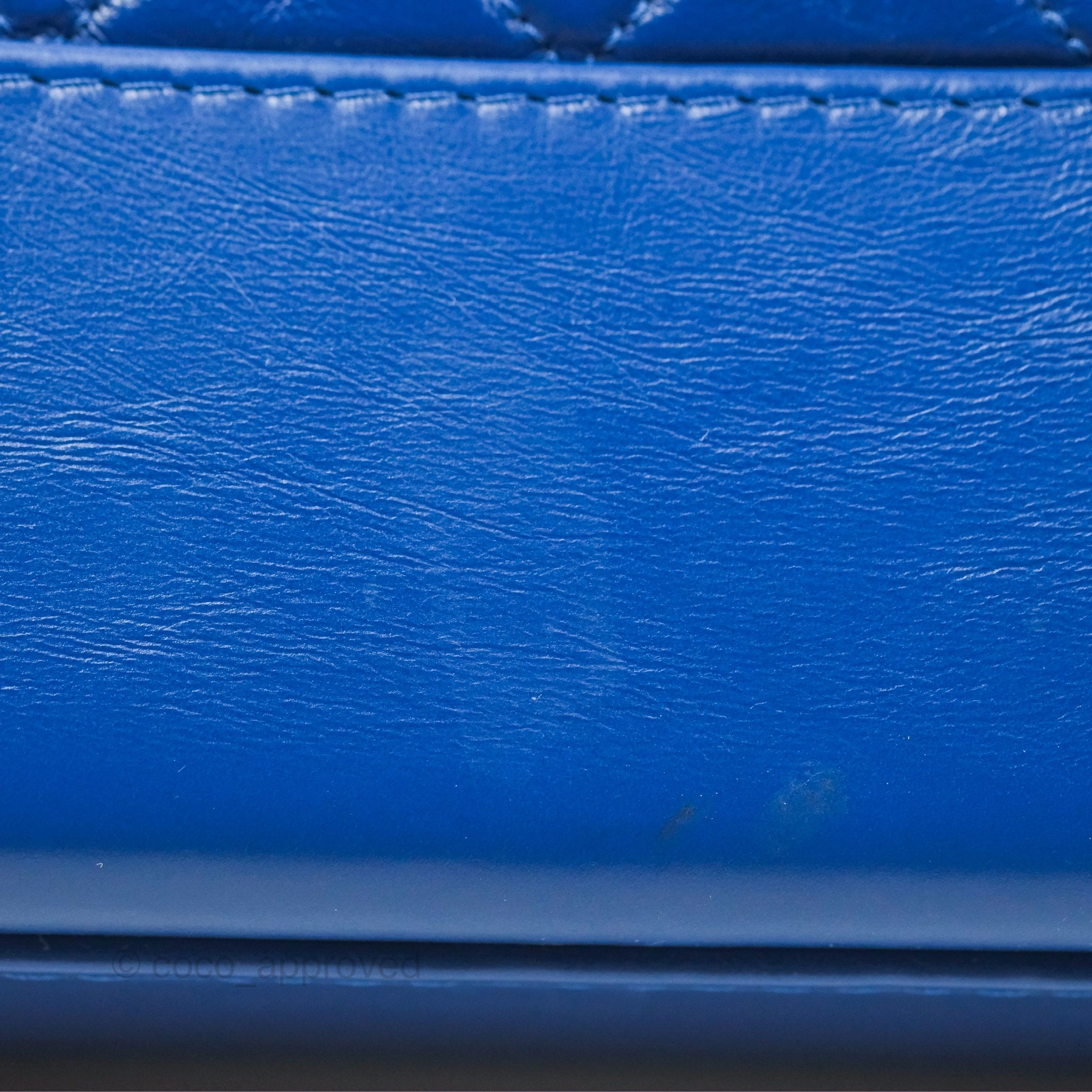 Chanel Quilted Medium Gabrielle Logo Handle Hobo Blue Aged Calfskin