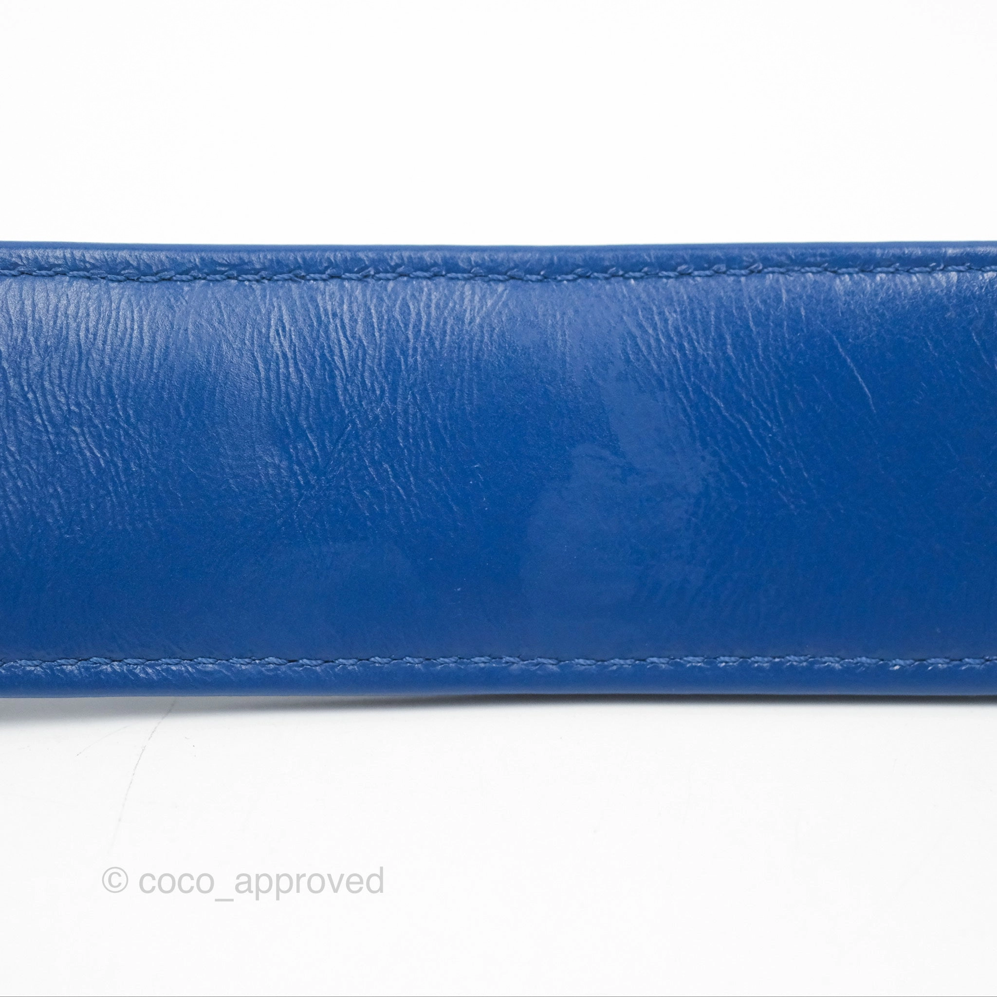 Chanel Quilted Medium Gabrielle Logo Handle Hobo Blue Aged Calfskin