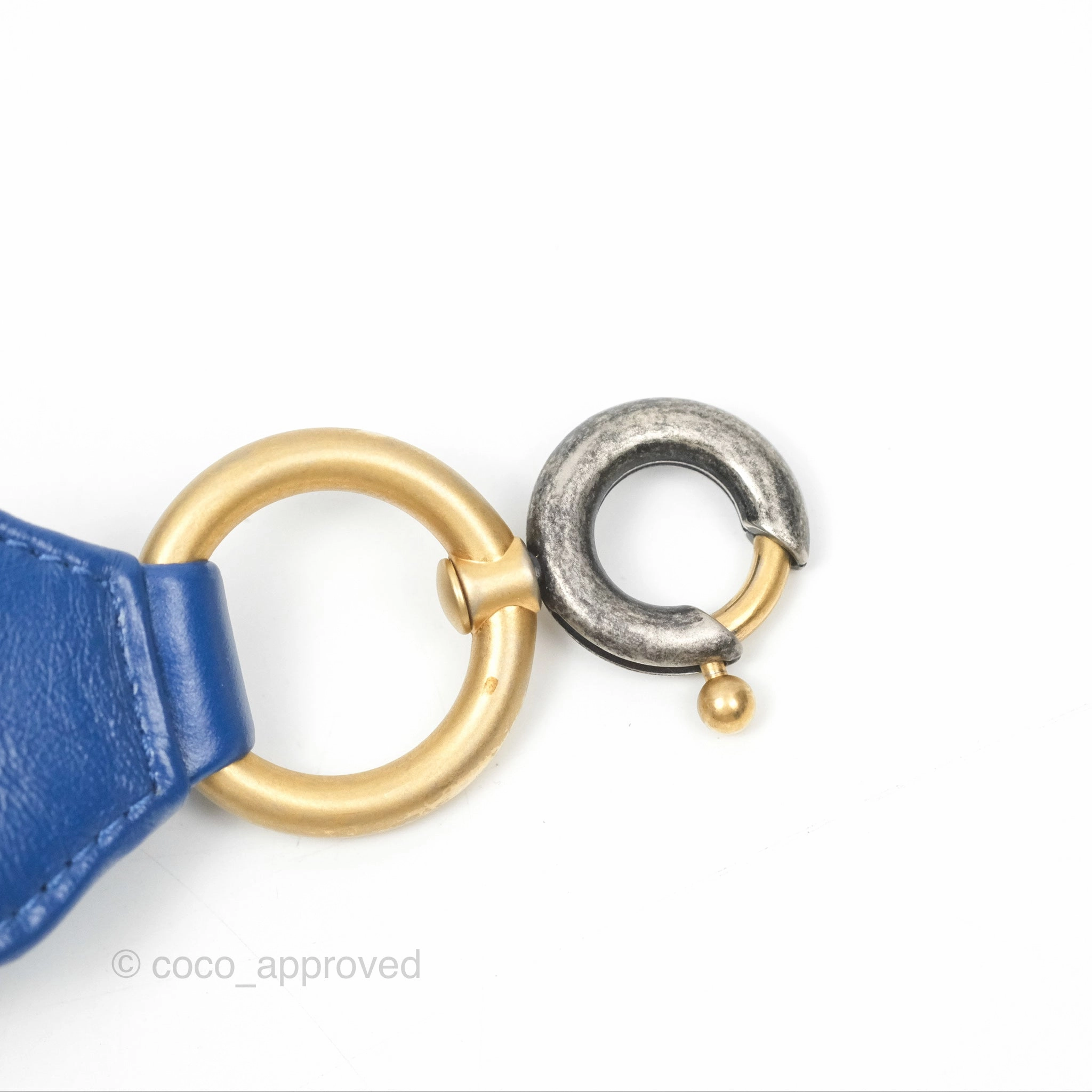 Chanel Quilted Medium Gabrielle Logo Handle Hobo Blue Aged Calfskin
