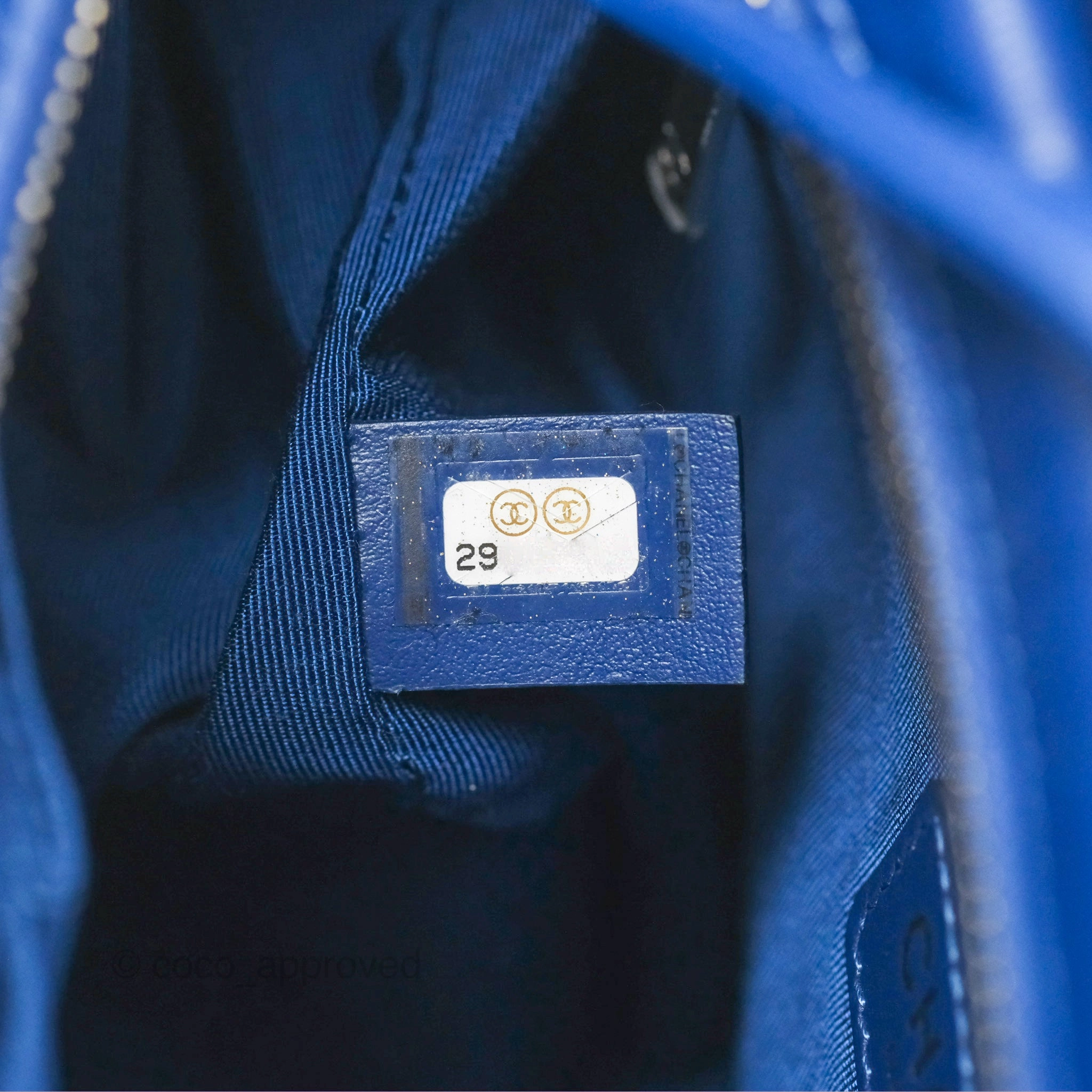 Chanel Quilted Medium Gabrielle Logo Handle Hobo Blue Aged Calfskin