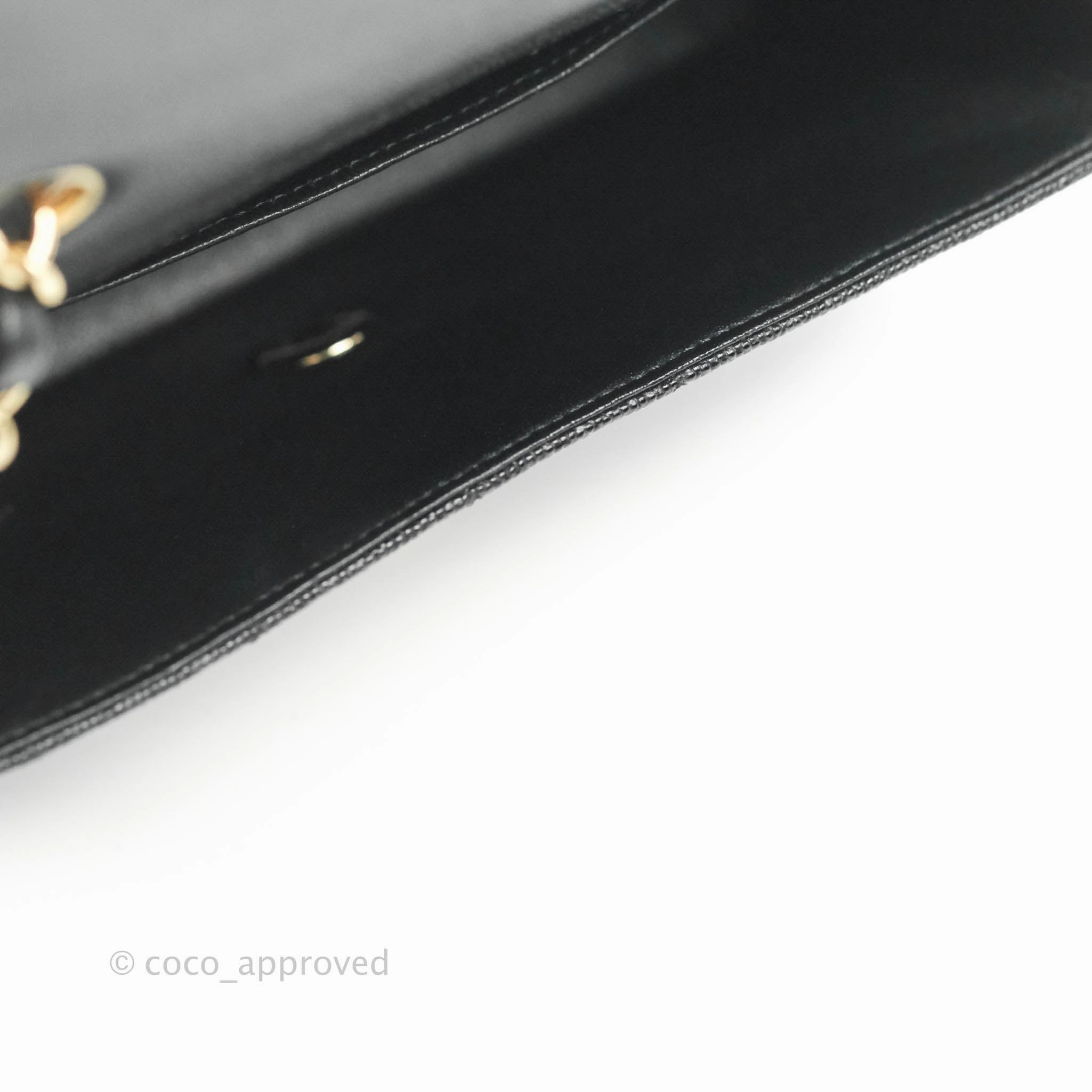 Chanel Quilted Mini Rectangular Black Caviar Gold Hardware 18B