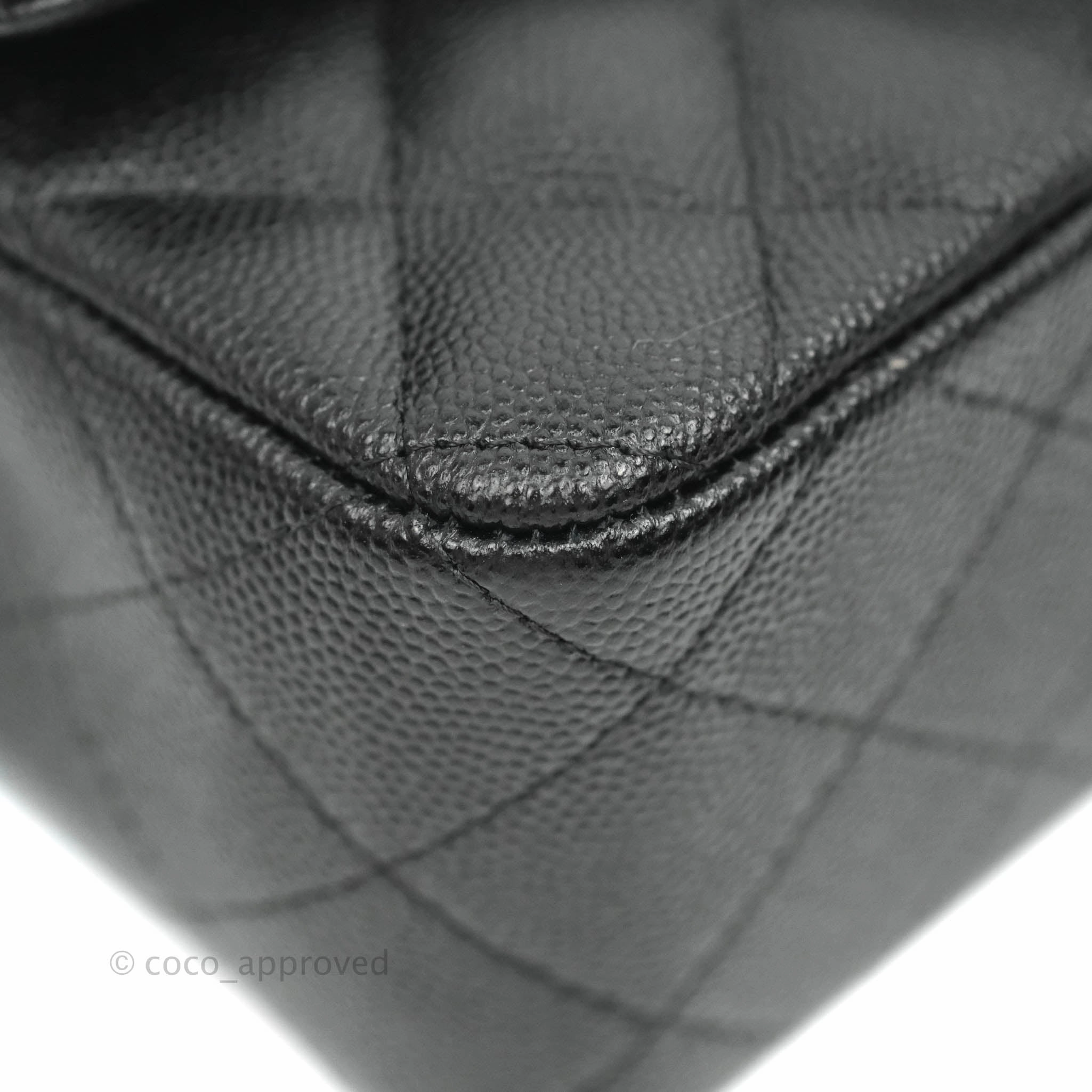 Chanel Quilted Mini Rectangular Black Caviar Gold Hardware 18B