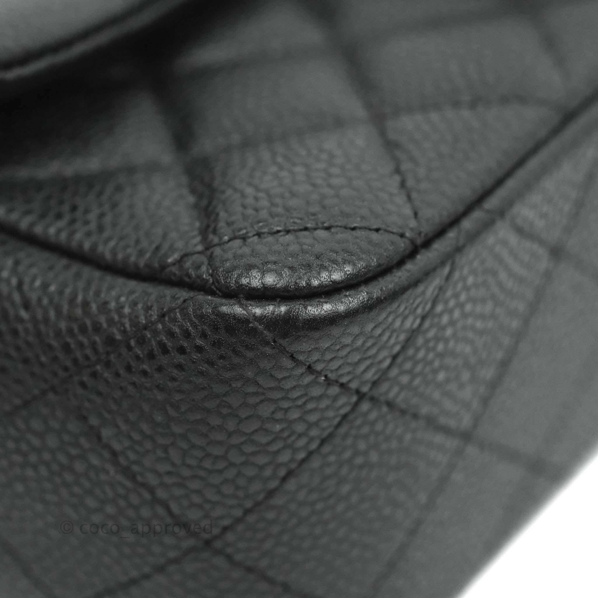 Chanel Quilted Mini Rectangular Black Caviar Gold Hardware