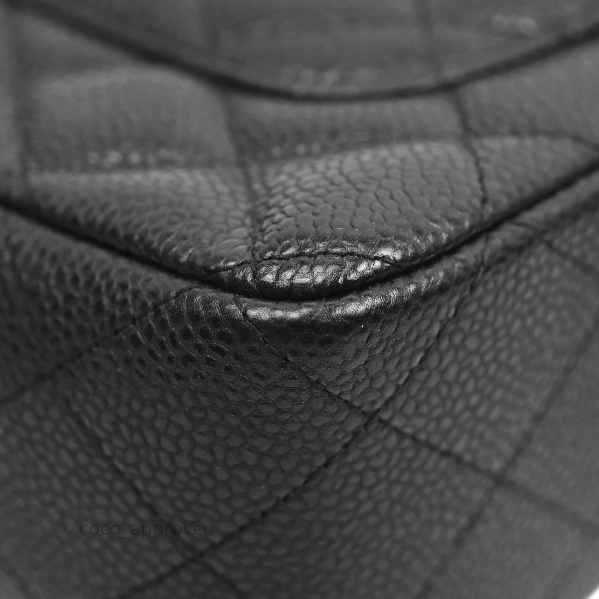Chanel Quilted Mini Rectangular Black Caviar Gold Hardware