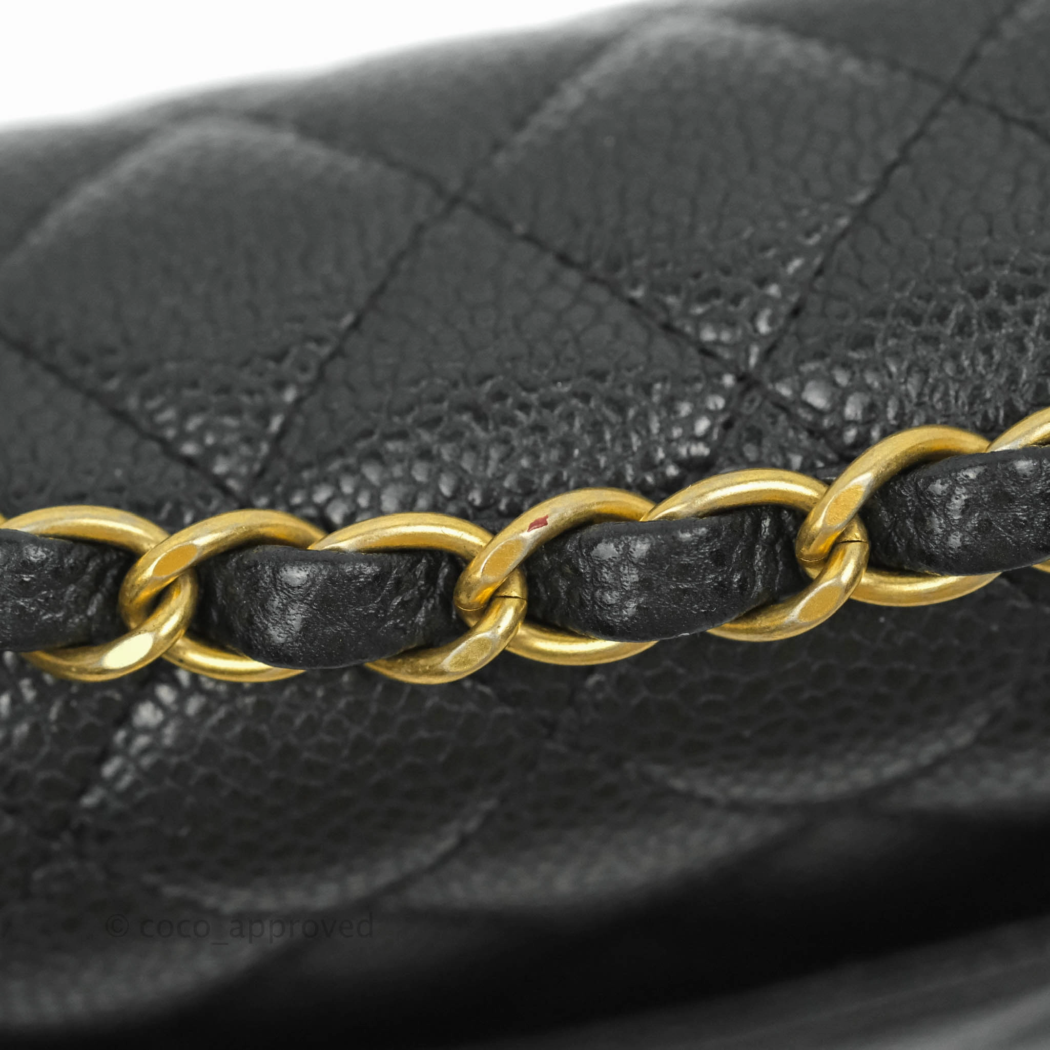 Chanel Quilted Mini Rectangular Black Caviar Gold Hardware