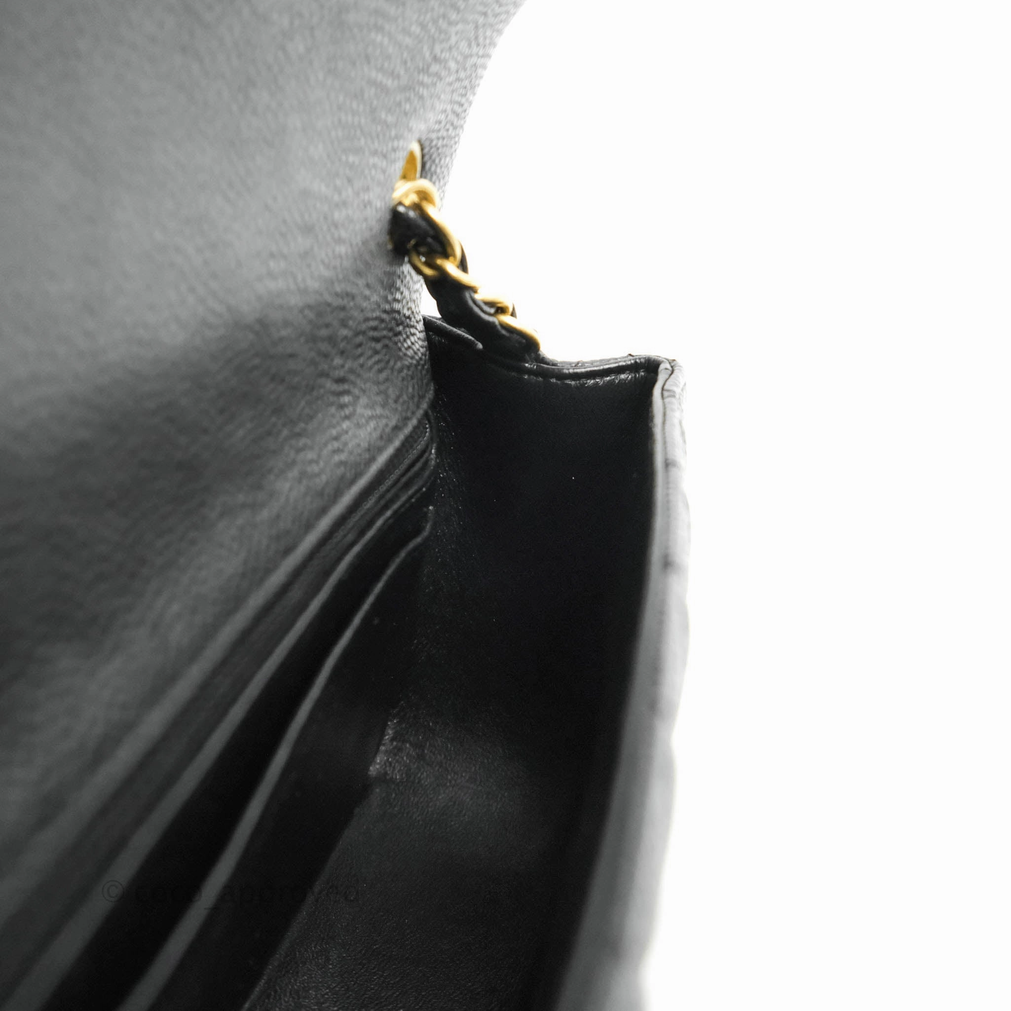 Chanel Quilted Mini Rectangular Black Caviar Gold Hardware