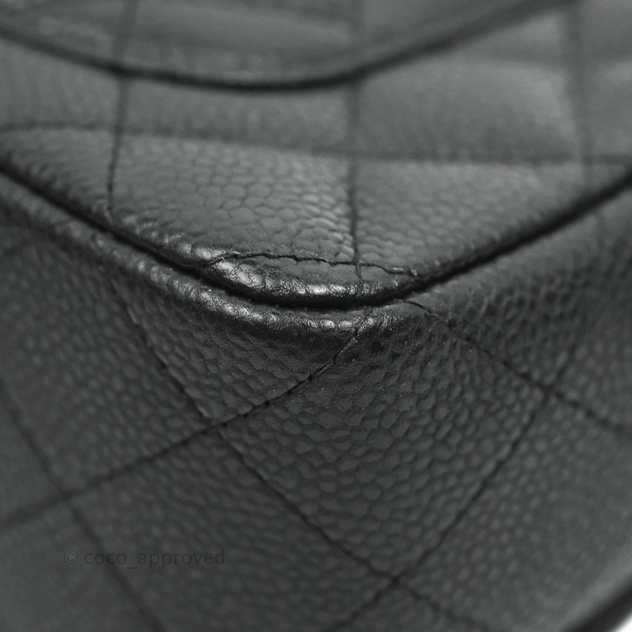 Chanel Quilted Mini Rectangular Black Caviar Gold Hardware