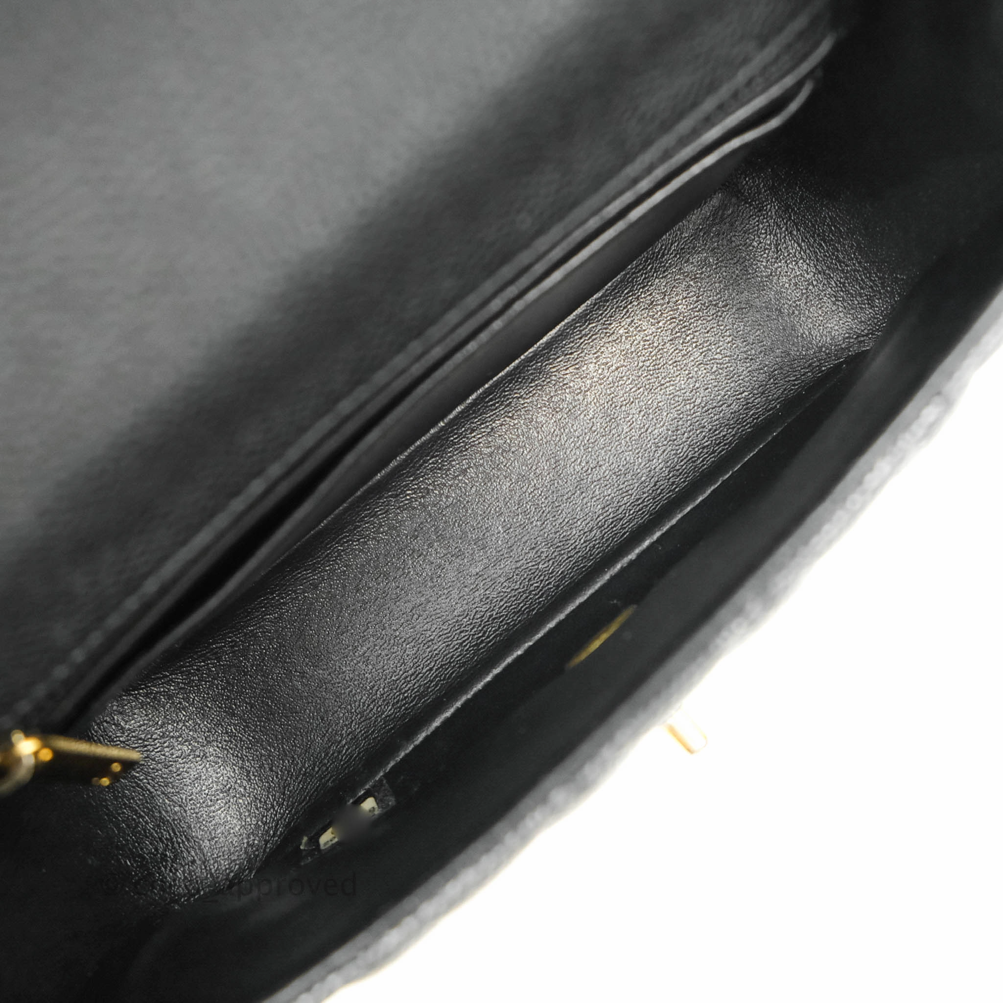 Chanel Quilted Mini Rectangular Black Caviar Gold Hardware
