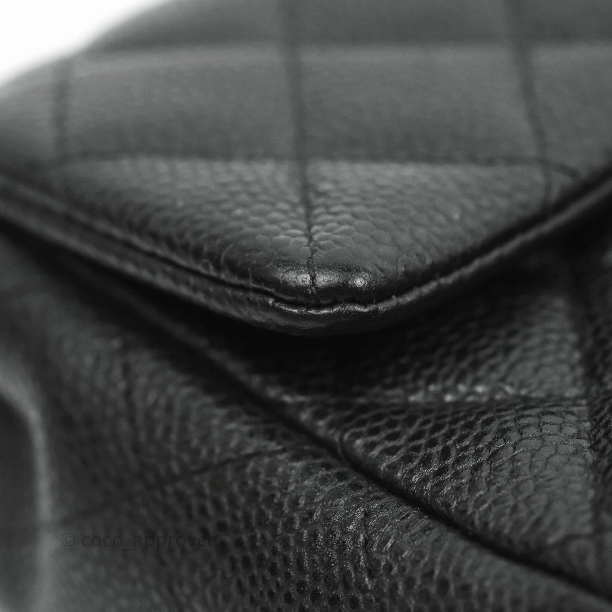 Chanel Quilted Mini Rectangular Black Caviar Gold Hardware