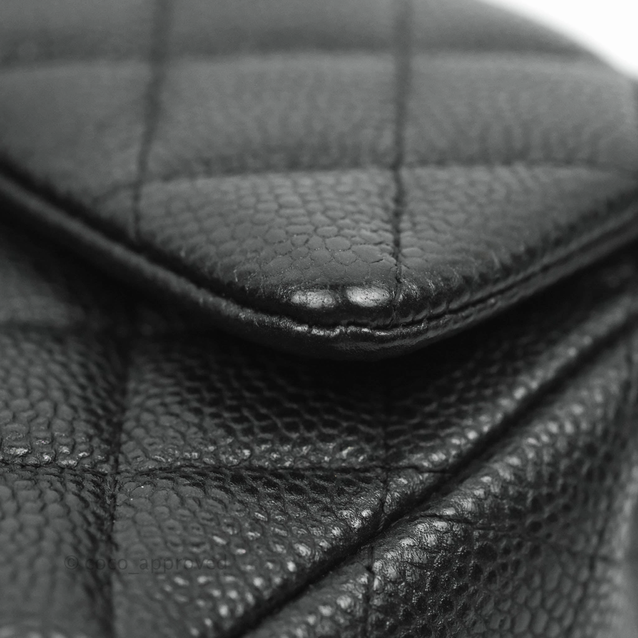 Chanel Quilted Mini Rectangular Black Caviar Gold Hardware