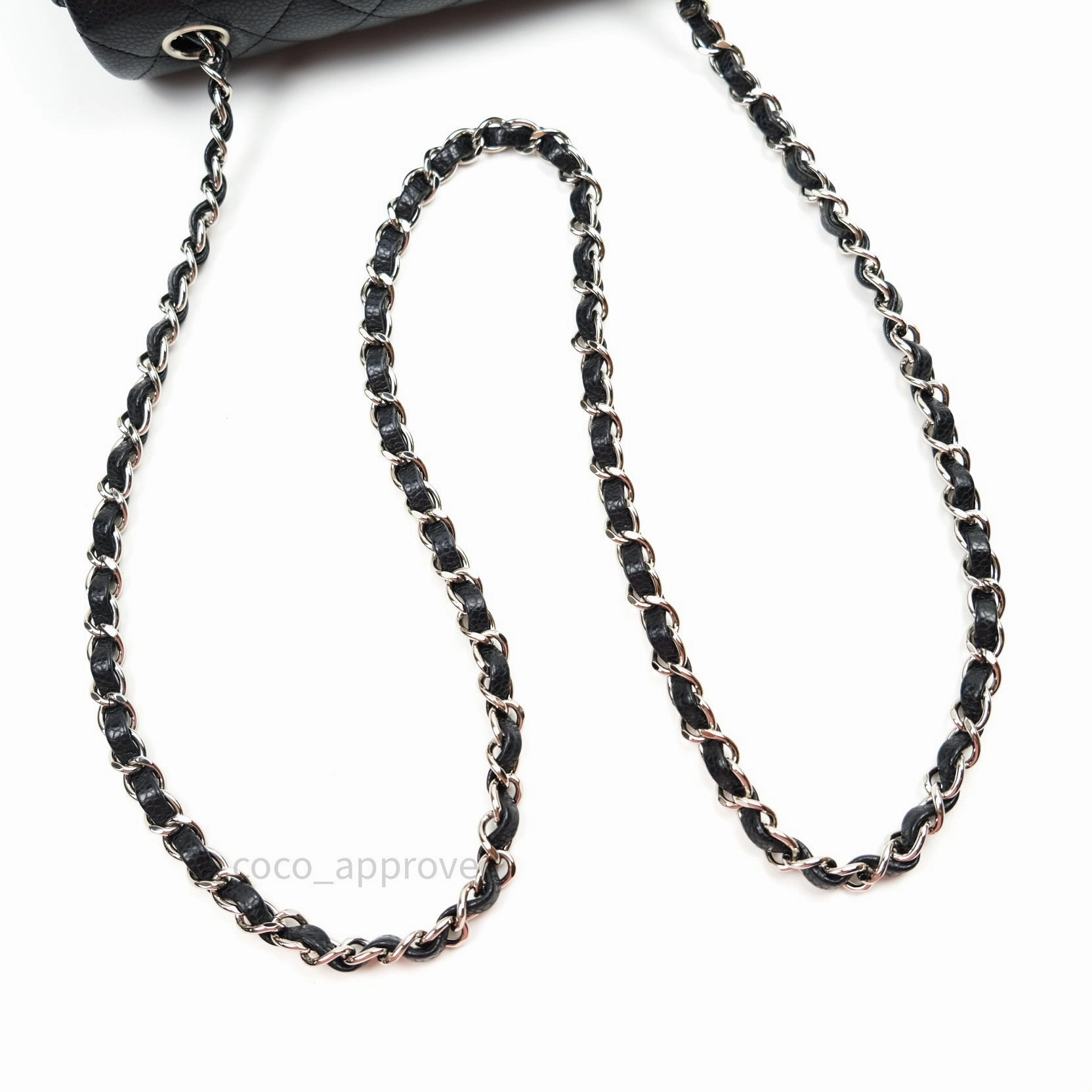 Chanel Quilted Mini Rectangular Black Caviar Silver Hardware 14B