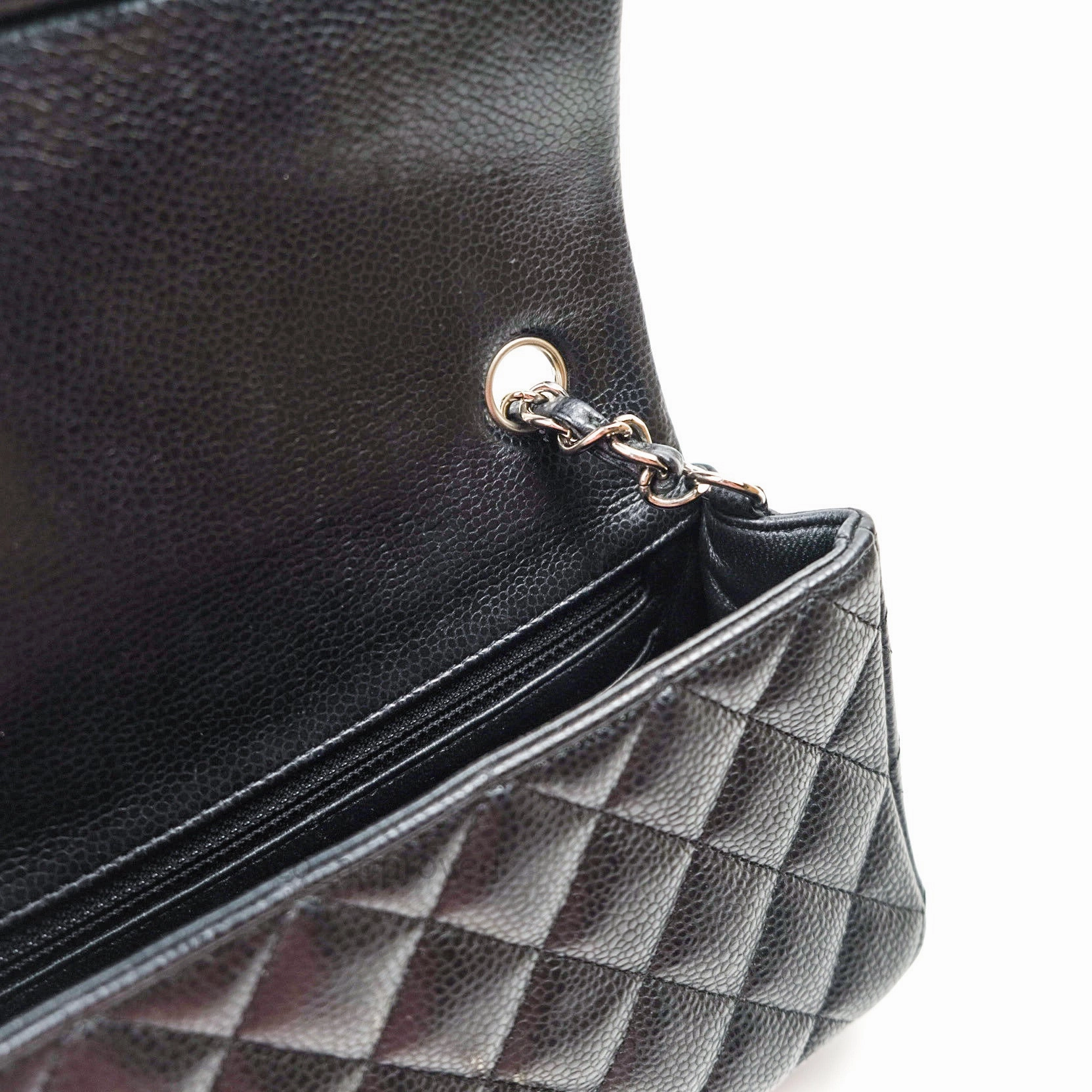 Chanel Quilted Mini Rectangular Black Caviar Silver Hardware 14B