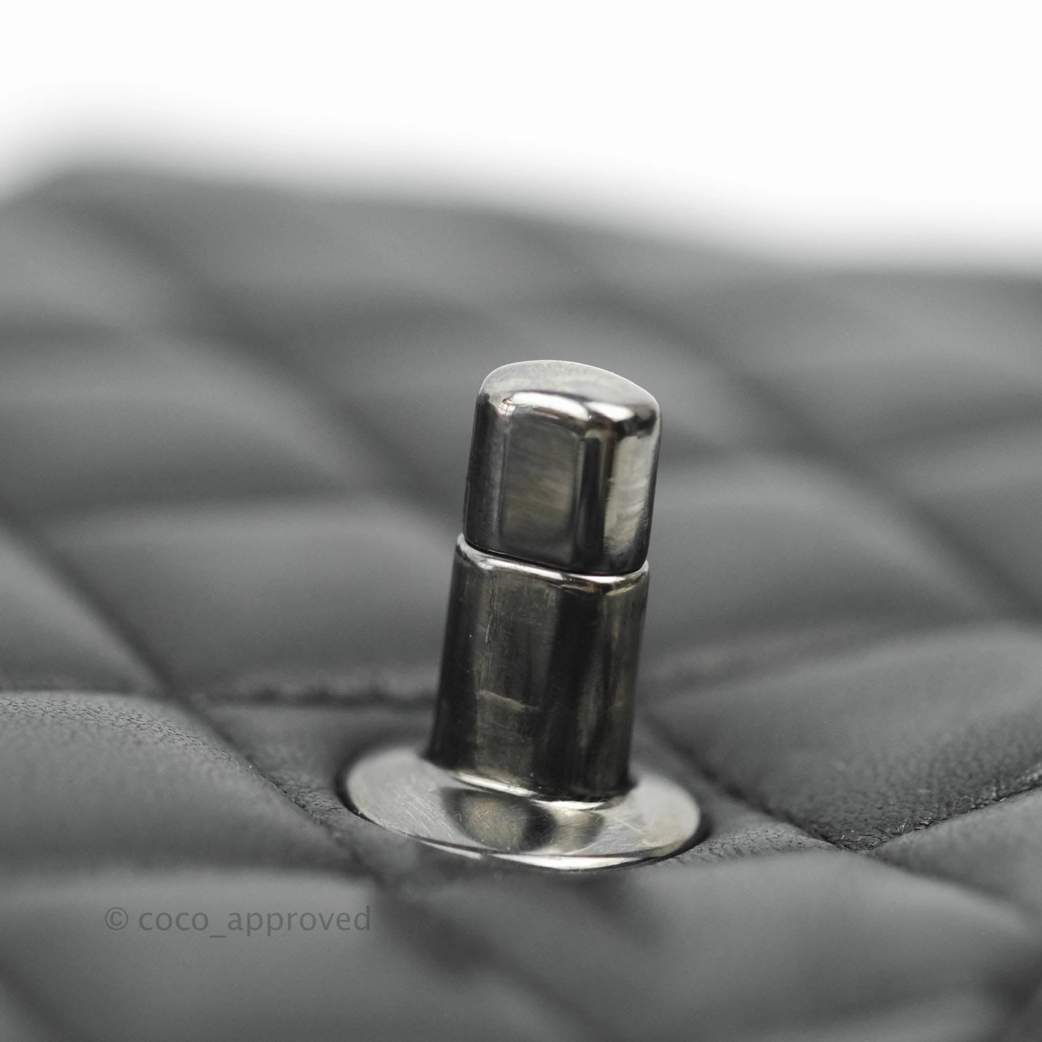 Chanel Quilted Mini Rectangular Black Lambskin Dark Silver Hardware