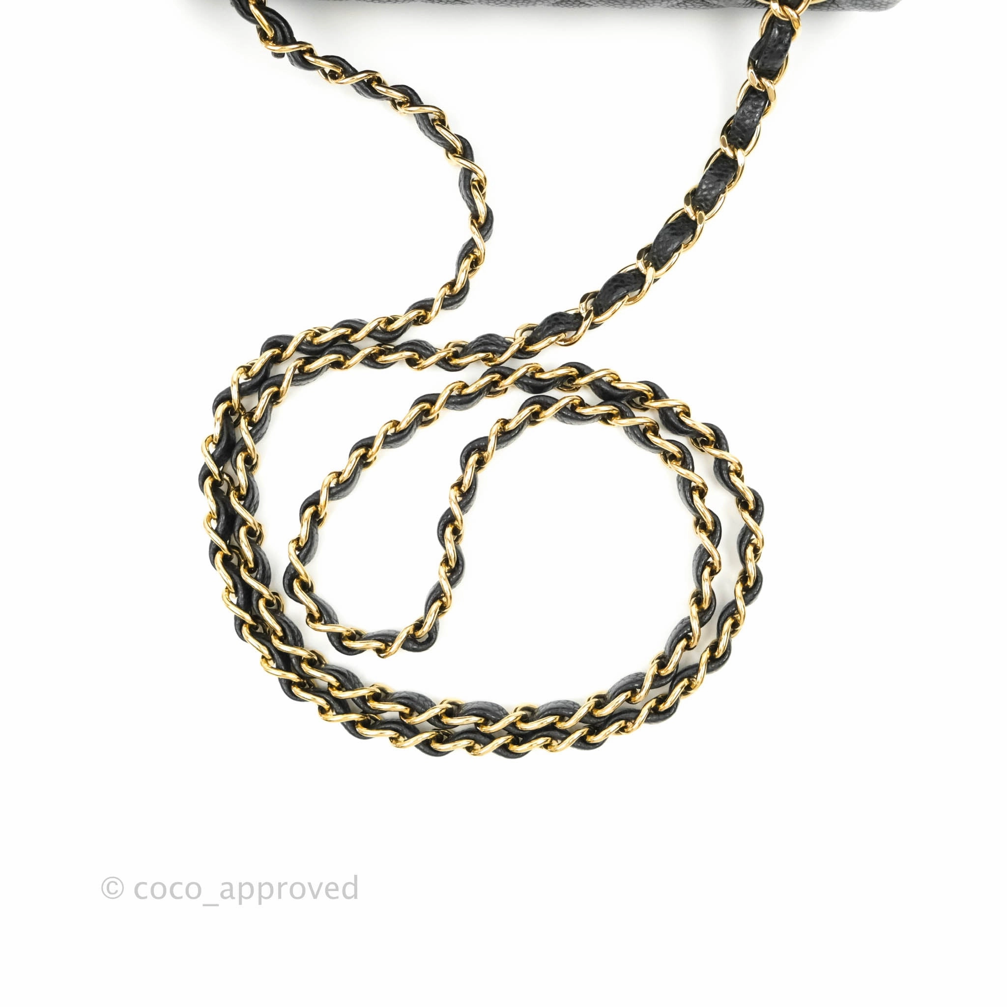 Chanel Quilted Mini Rectangular Flap Black Caviar Gold Hardware 18S