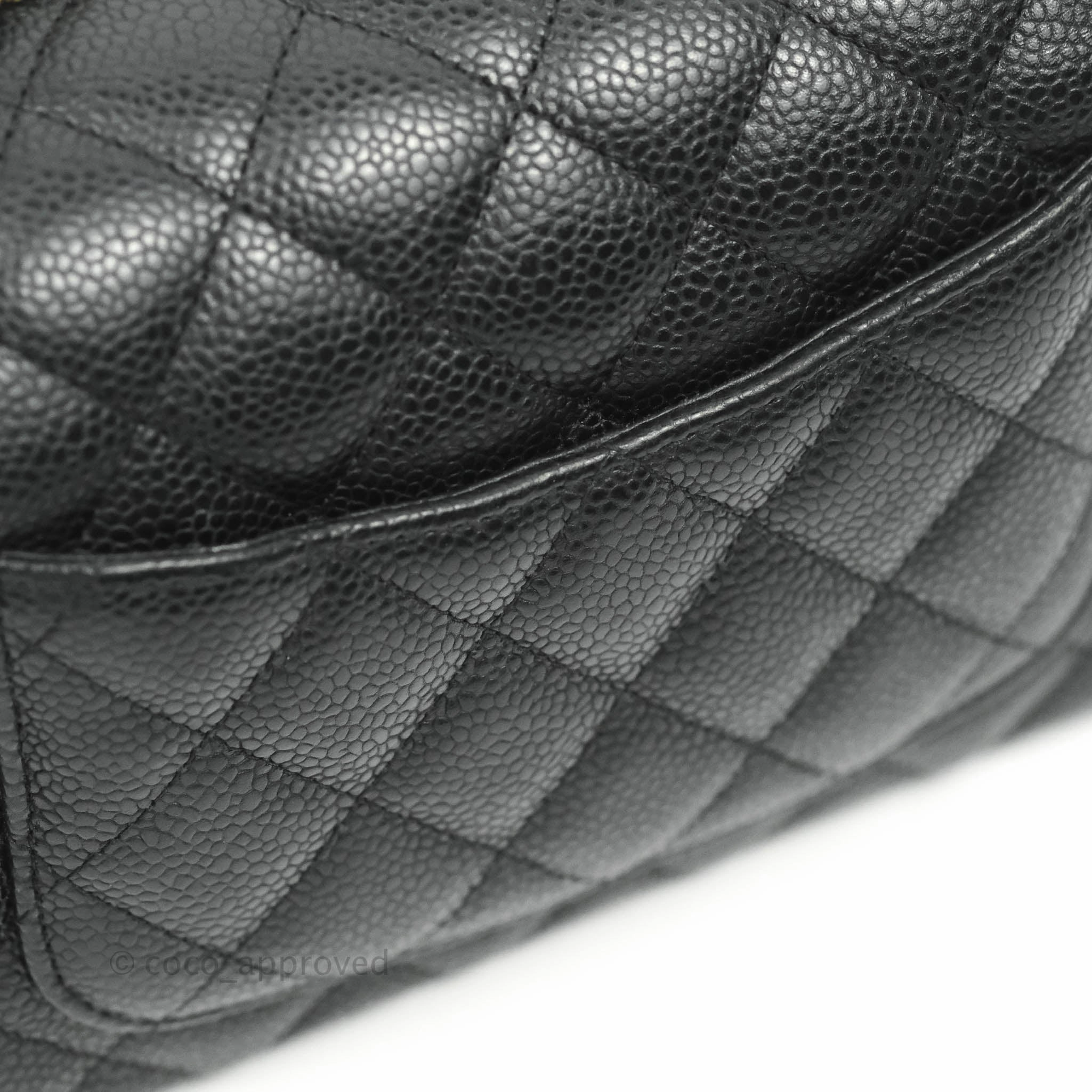 Chanel Quilted Mini Rectangular Flap Black Caviar Gold Hardware 18S