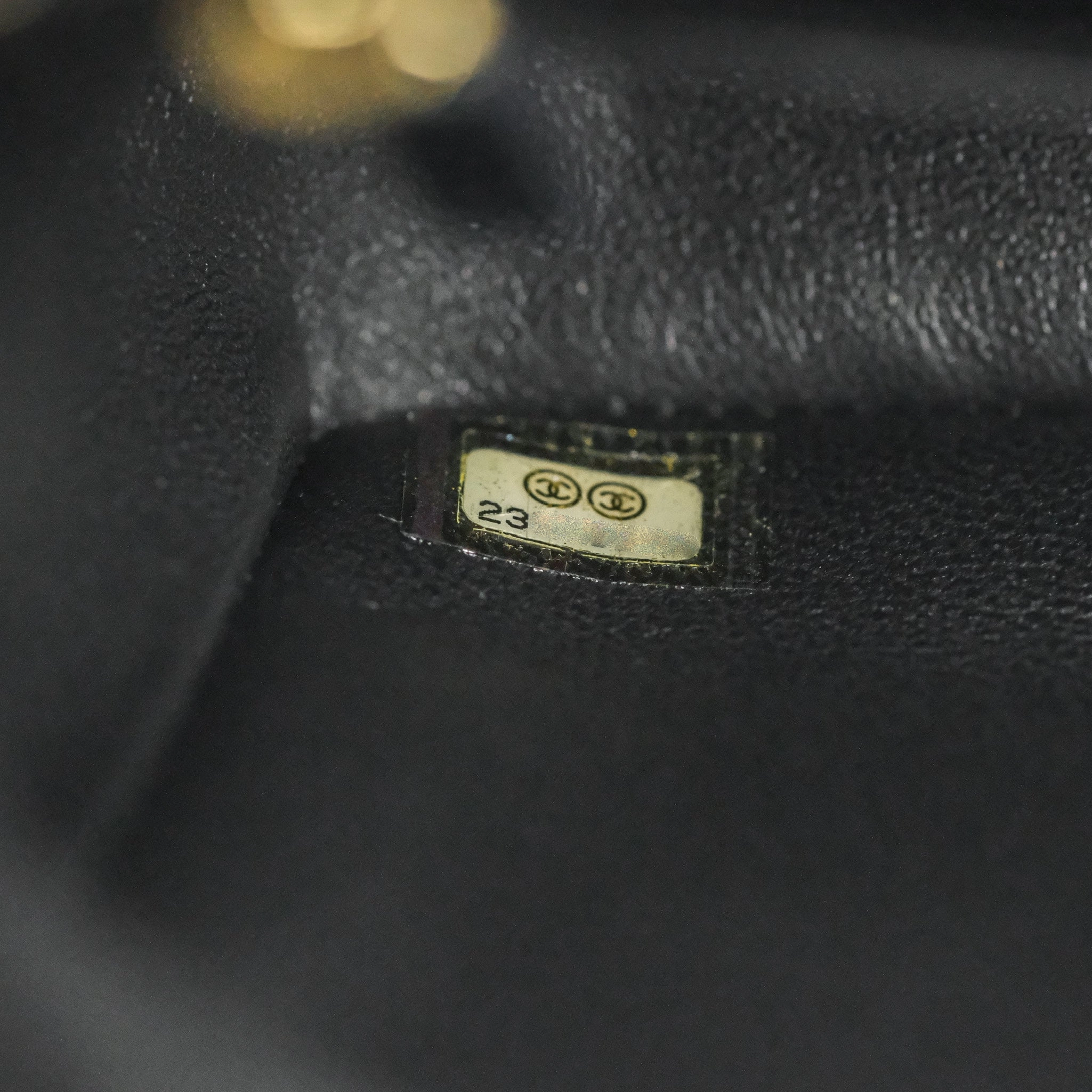 Chanel Quilted Mini Rectangular Flap Black Caviar Light Gold Hardware 17C