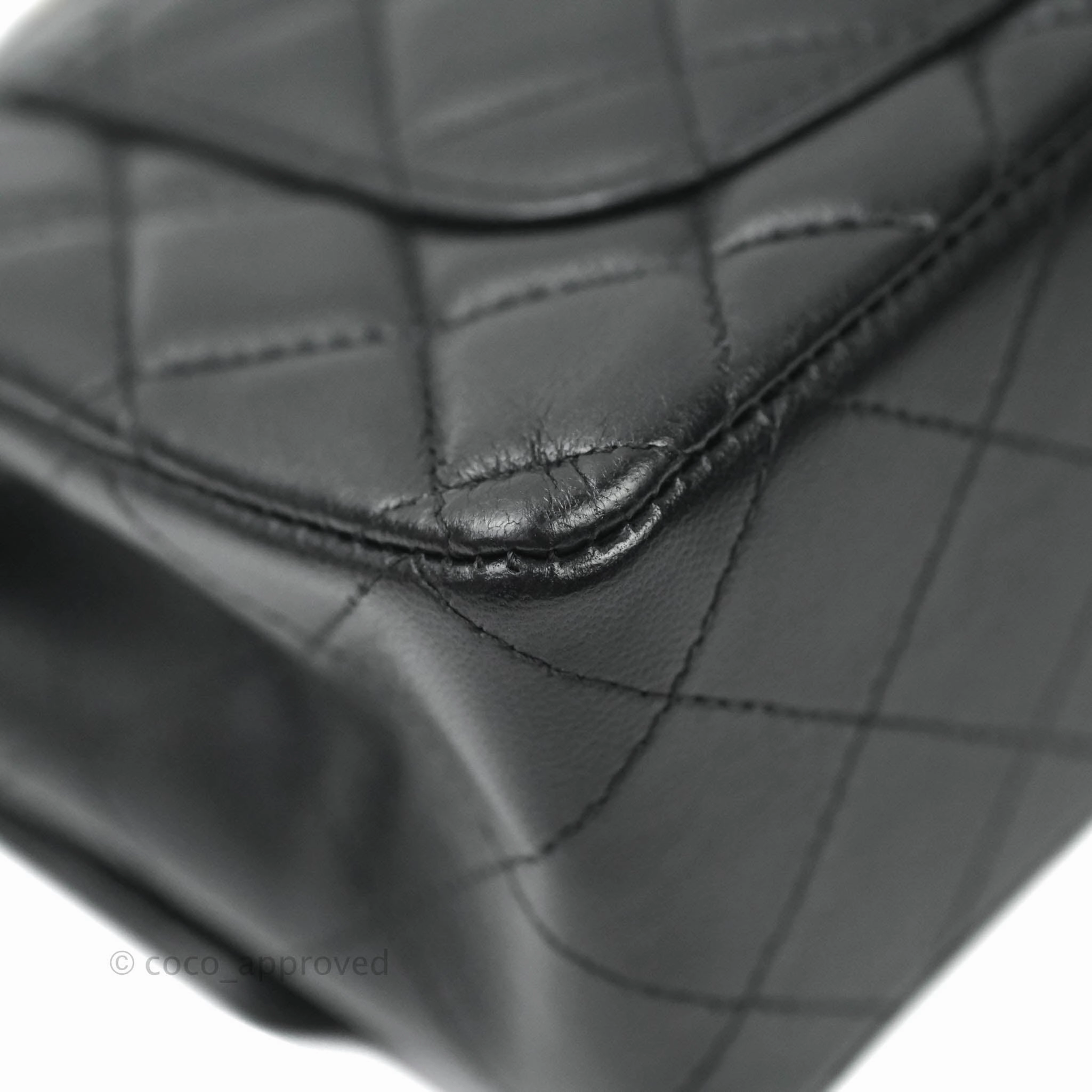 Chanel Quilted Mini Rectangular Flap Black Lambskin Gold Hardware