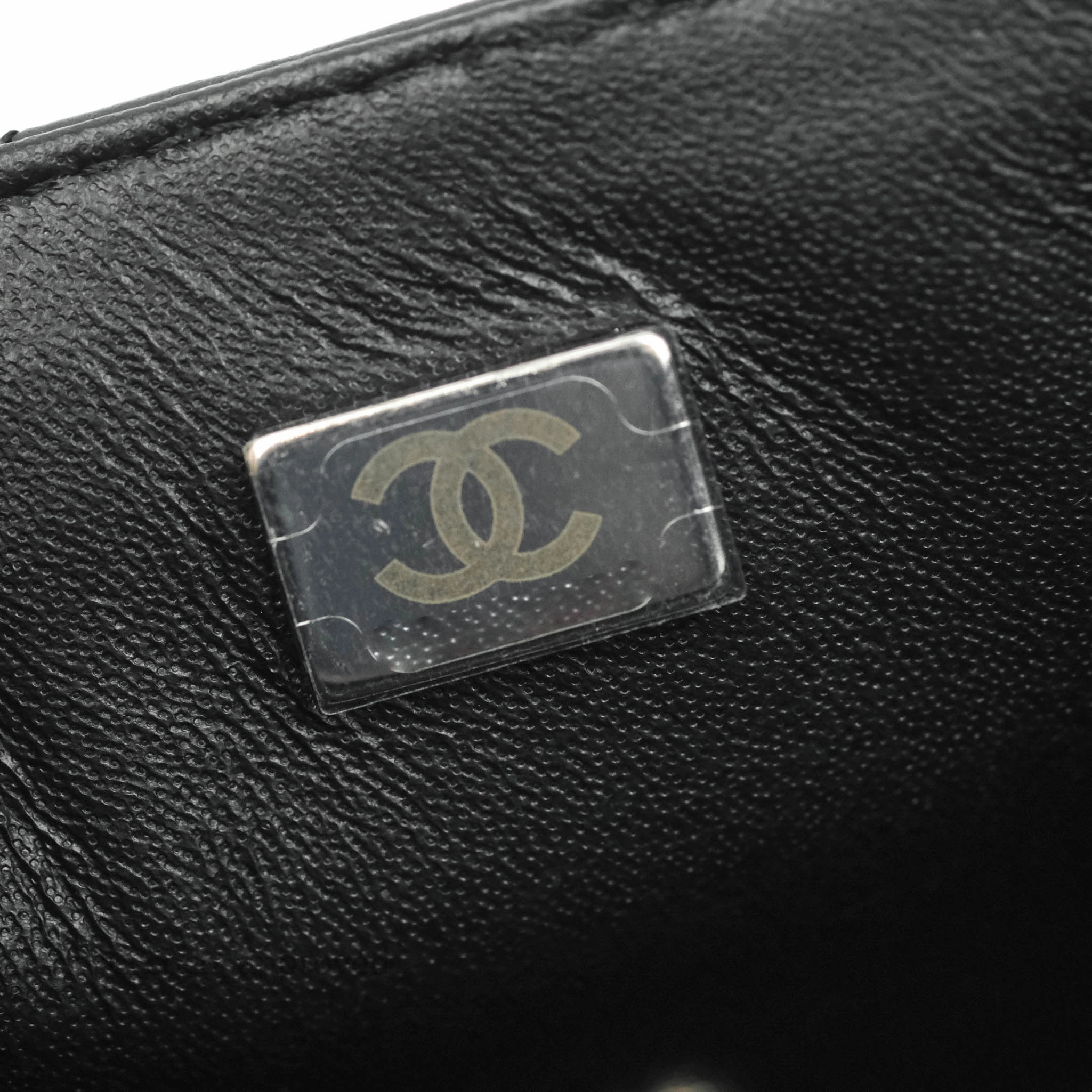 Chanel Quilted Mini Rectangular Flap Black Lambskin Silver Hardware