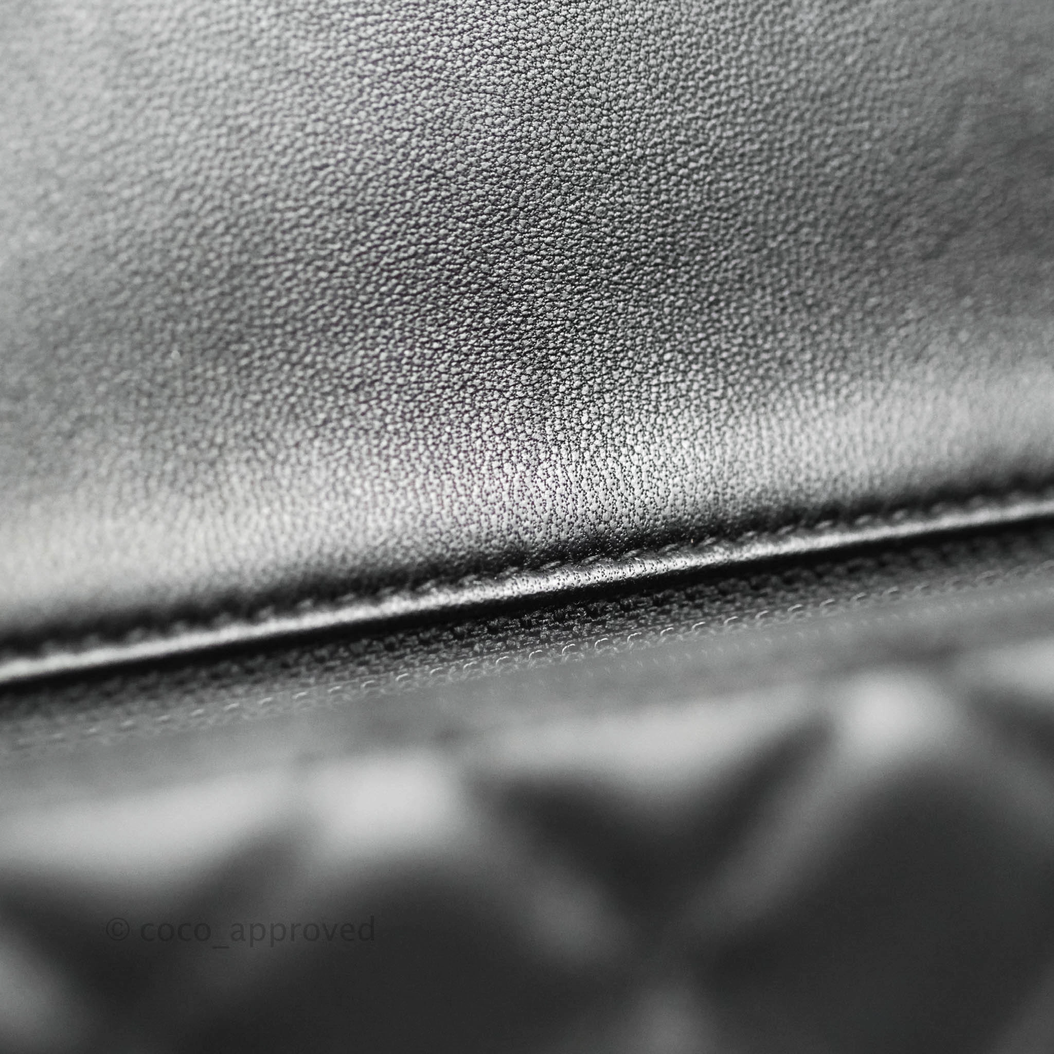 Chanel Quilted Mini Rectangular Flap Black Lambskin Silver Hardware