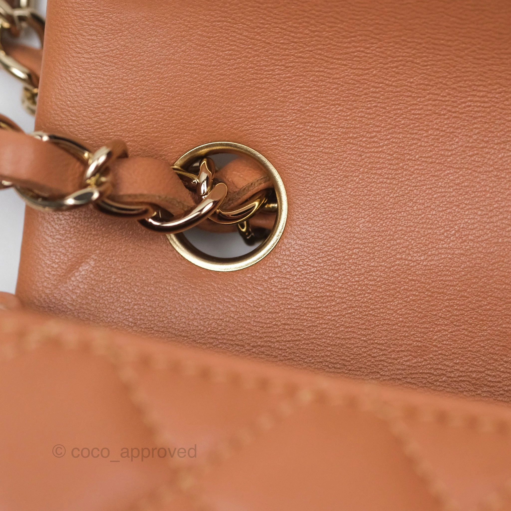 Chanel Quilted Mini Rectangular Flap Caramel Lambskin Gold Hardware