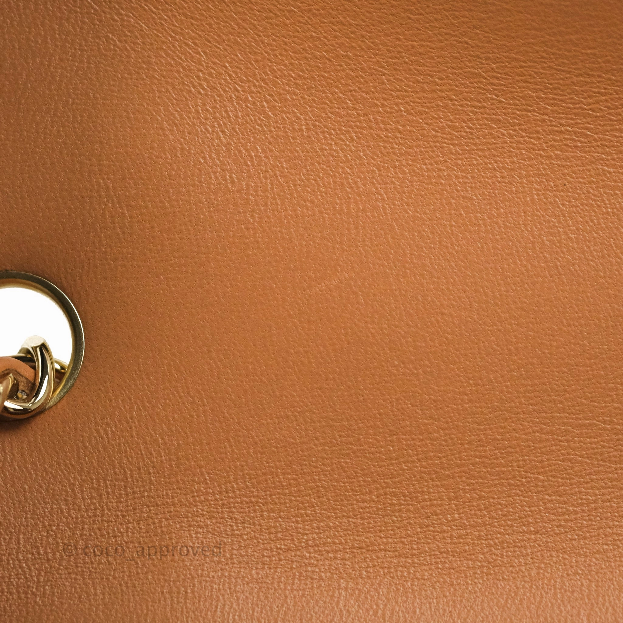 Chanel Quilted Mini Rectangular Flap Caramel Lambskin Gold Hardware 21P