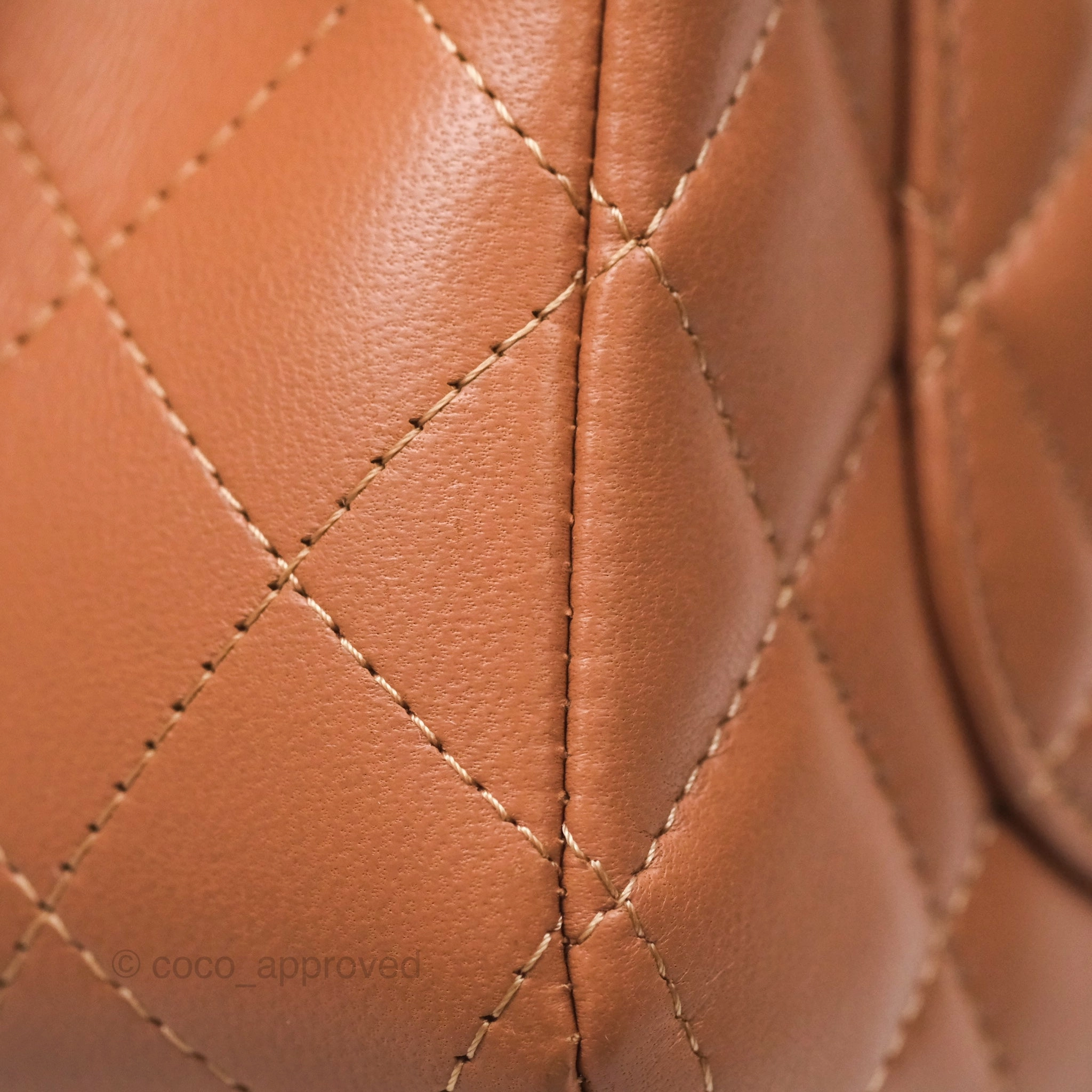 Chanel Quilted Mini Rectangular Flap Caramel Lambskin Gold Hardware