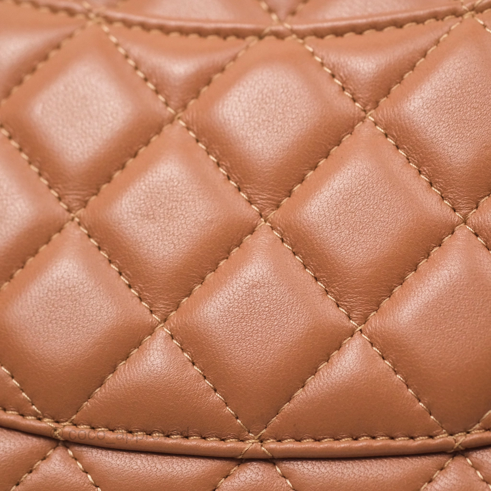 Chanel Quilted Mini Rectangular Flap Caramel Lambskin Gold Hardware