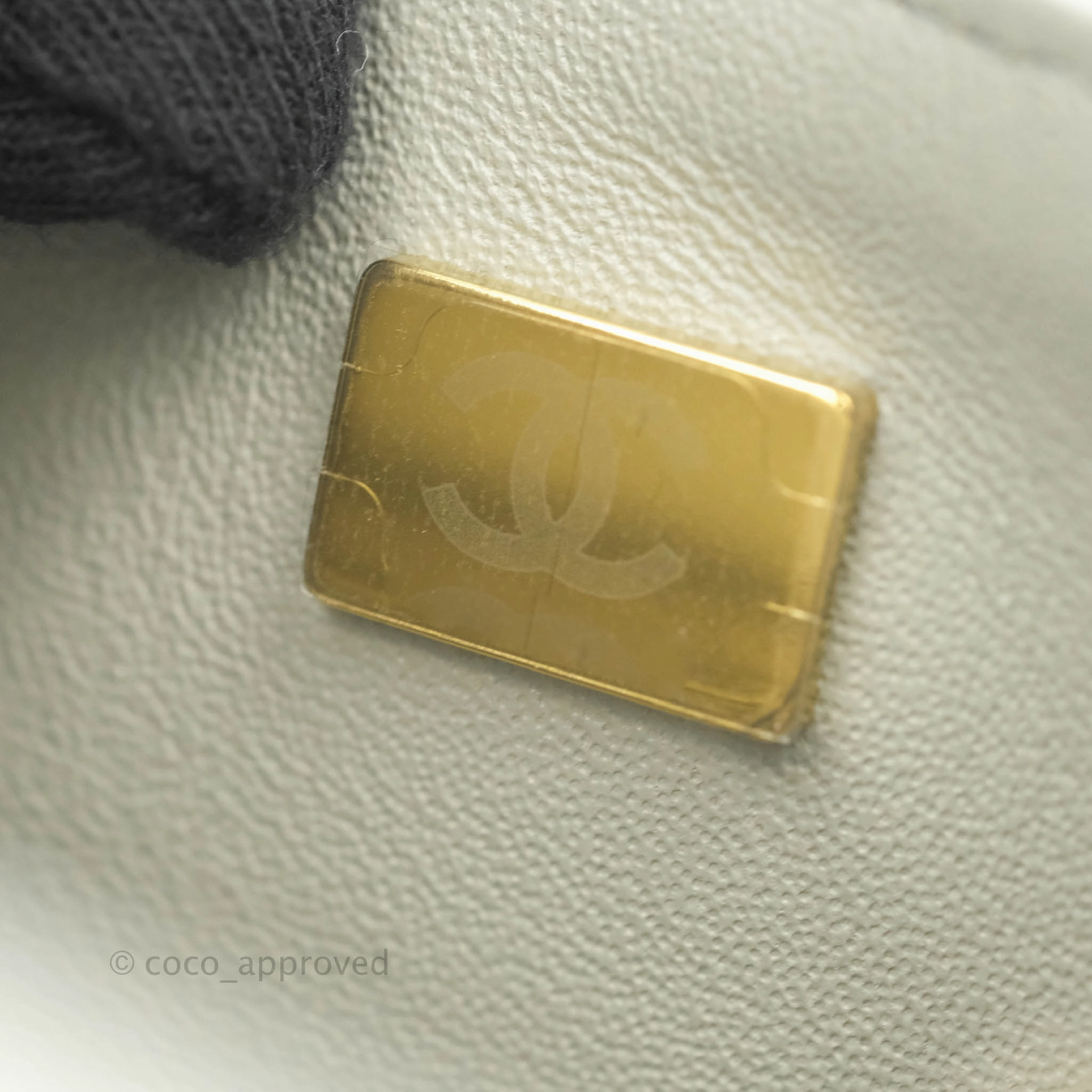 Chanel Quilted Mini Rectangular Flap Light Grey Lambskin Gold Hardware 22C