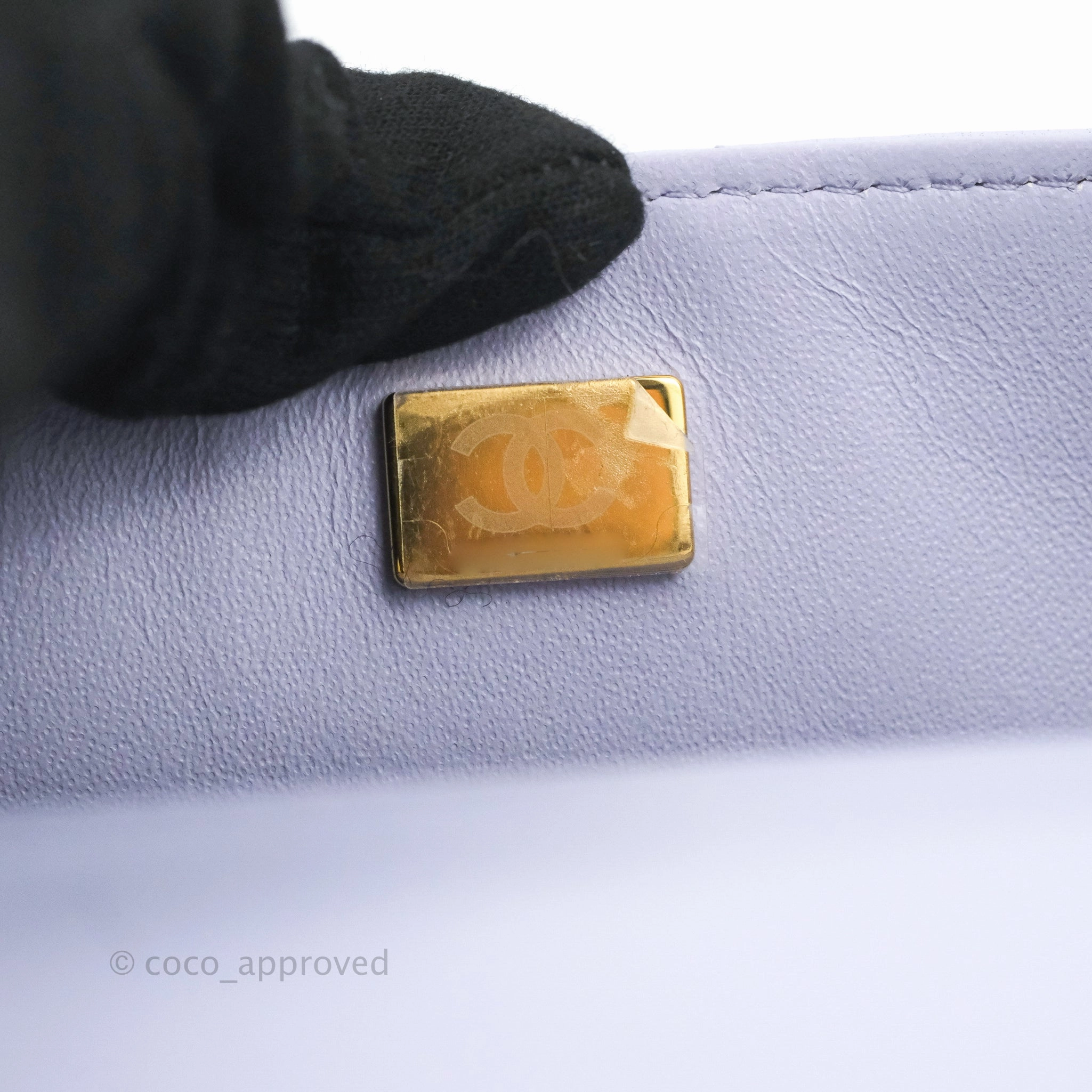 Chanel Quilted Mini Rectangular Flap Lilac Lambskin Gold Hardware